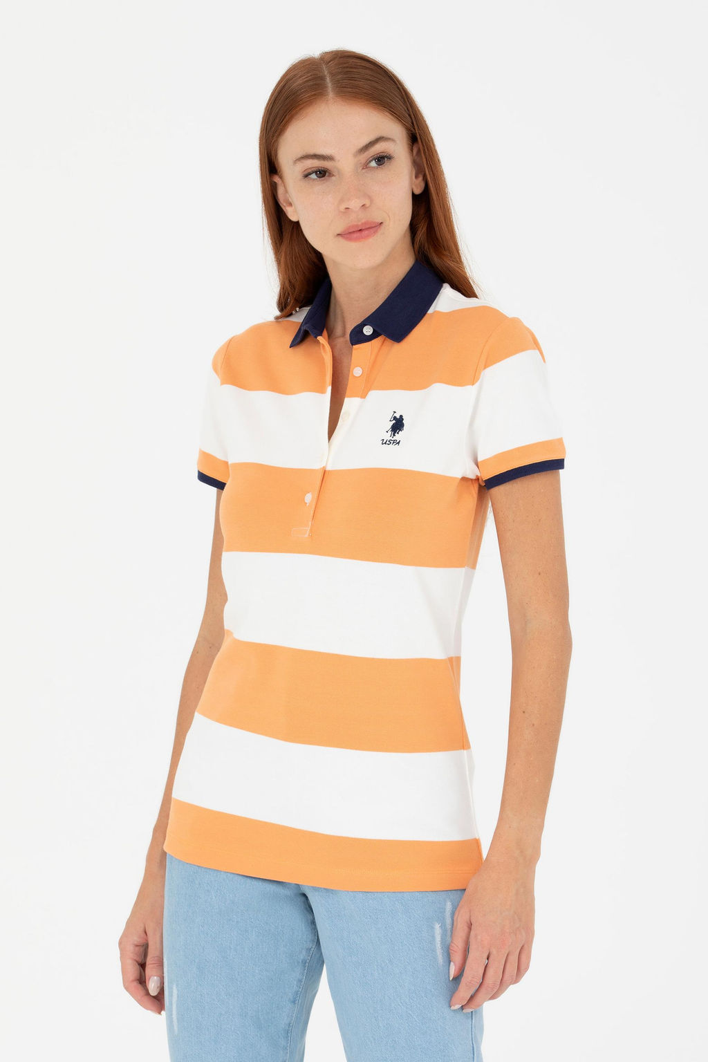 Женская оранжевая футболка - U.s. polo assn фото 17