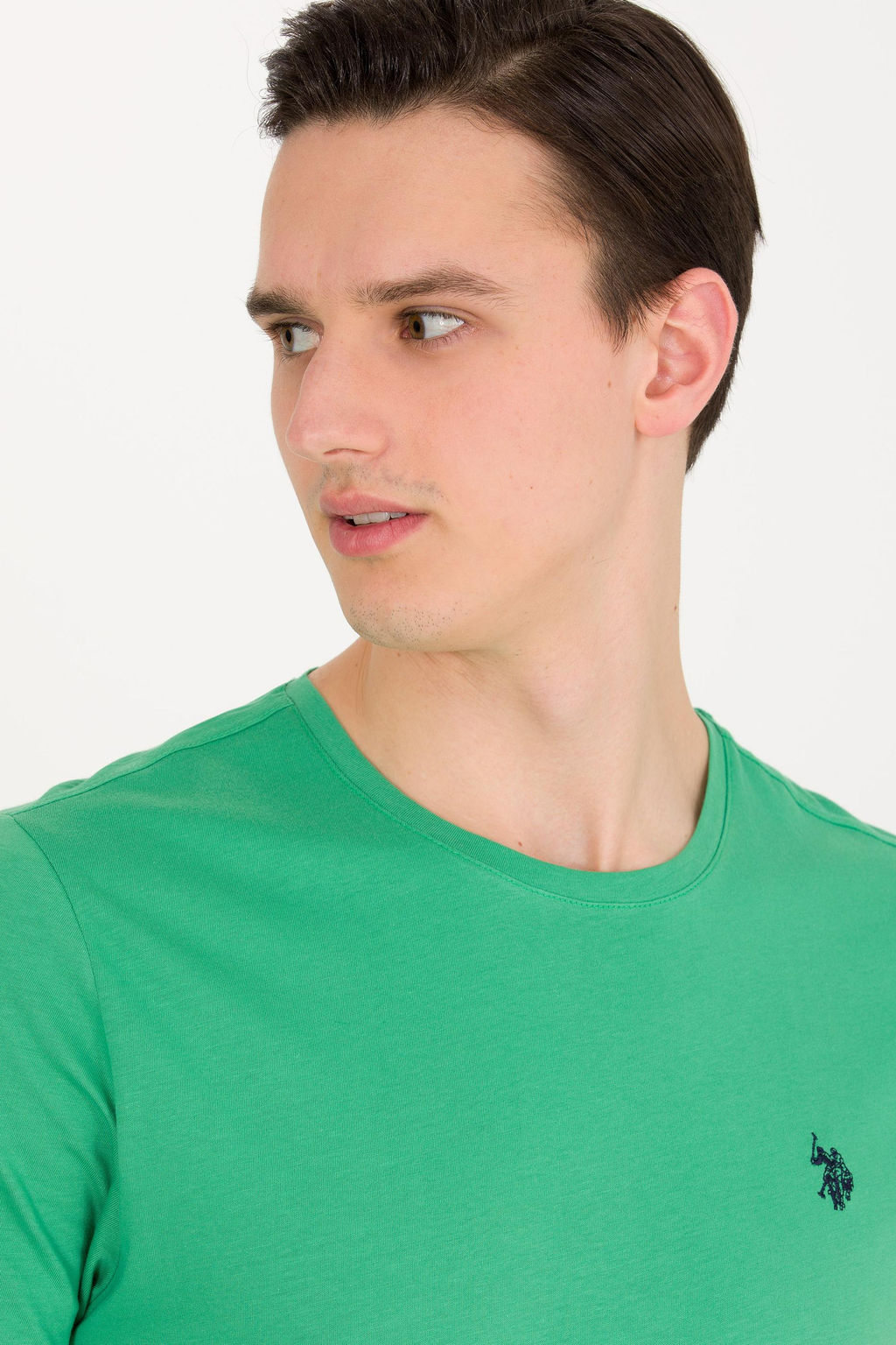 U. S. Polo Assn Мужская зеленая базовая футболка с круглым вырезом - U.s. polo assn фото 2