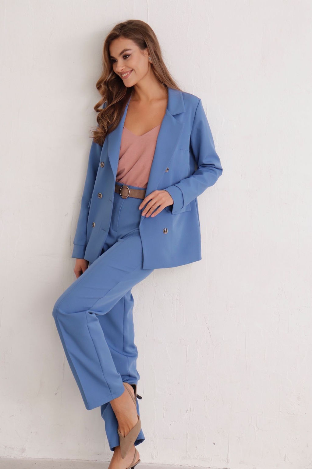 11778 Брюки со стрелками голубые - Martichelli фото 9