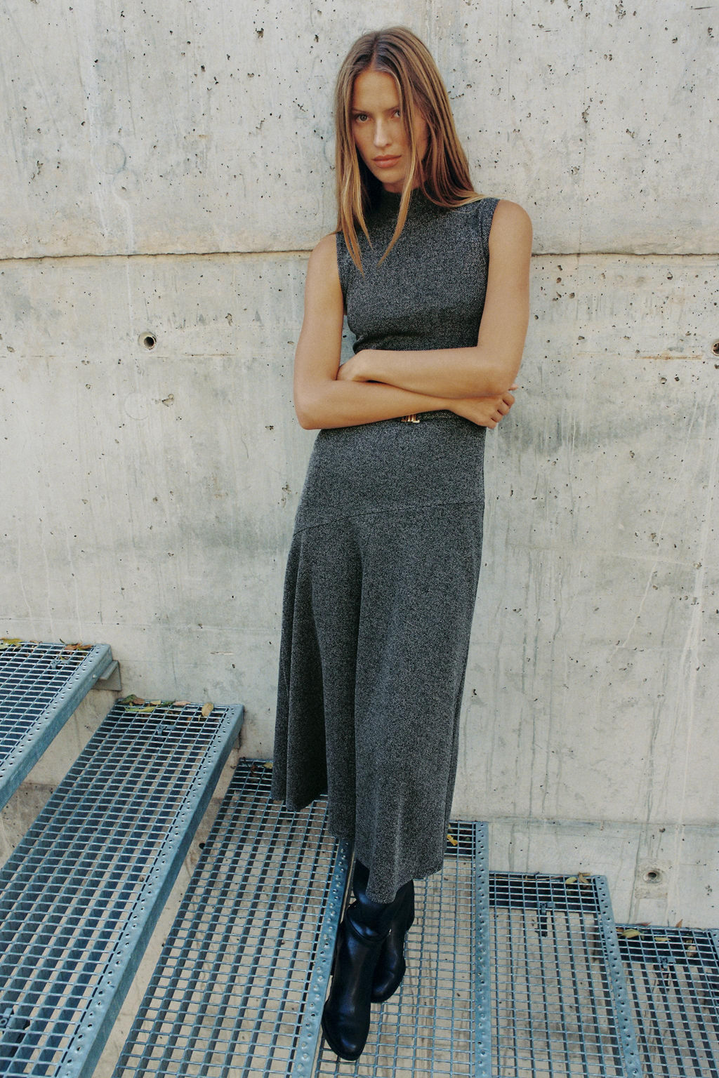 TWILL DRESS WITH BELT - Zara фото 3