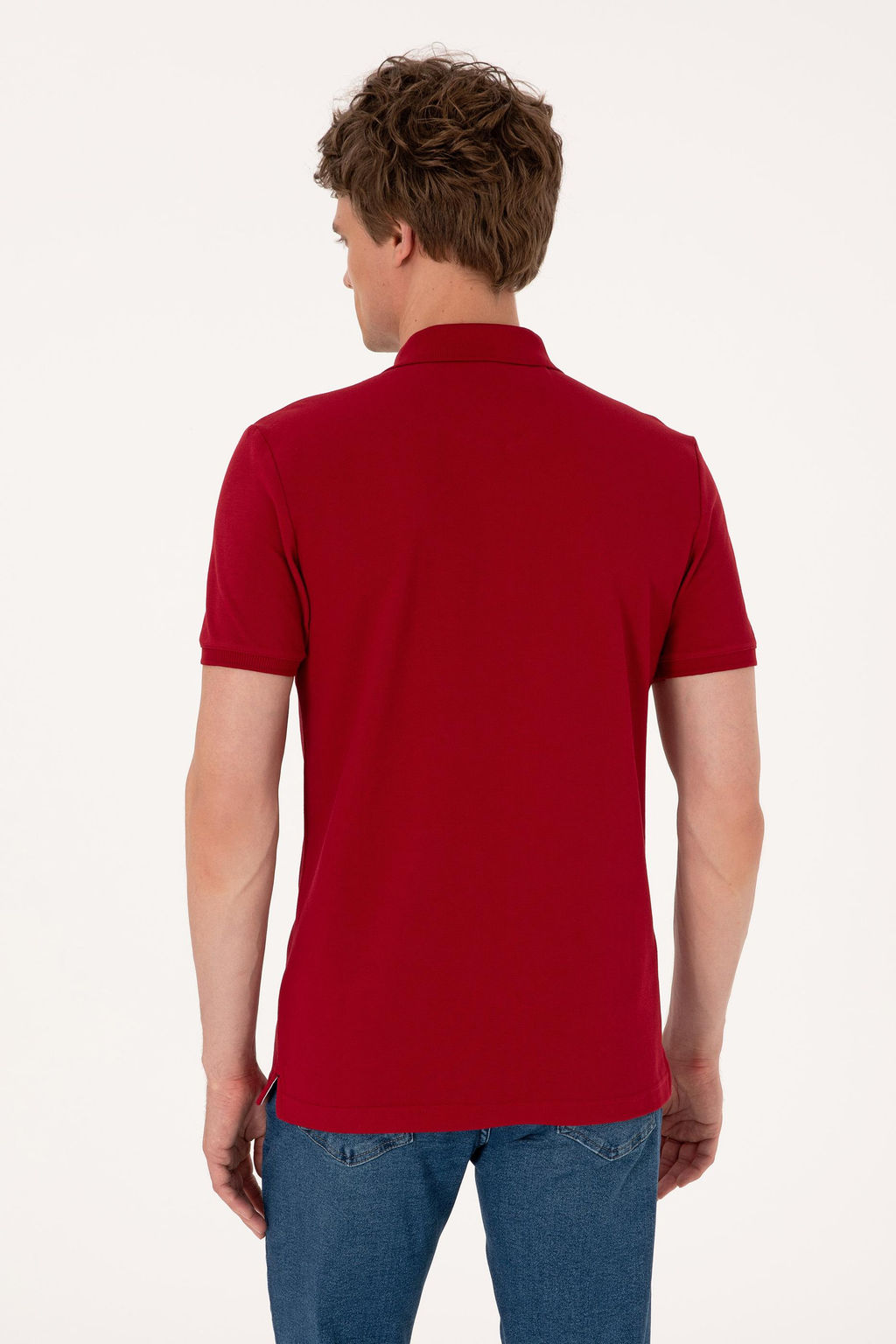 Erkek Slim Fit Polo Yaka Bordo Basic Ti__rt Sepette S_rpriz _ndirim - U.s. polo assn фото 5