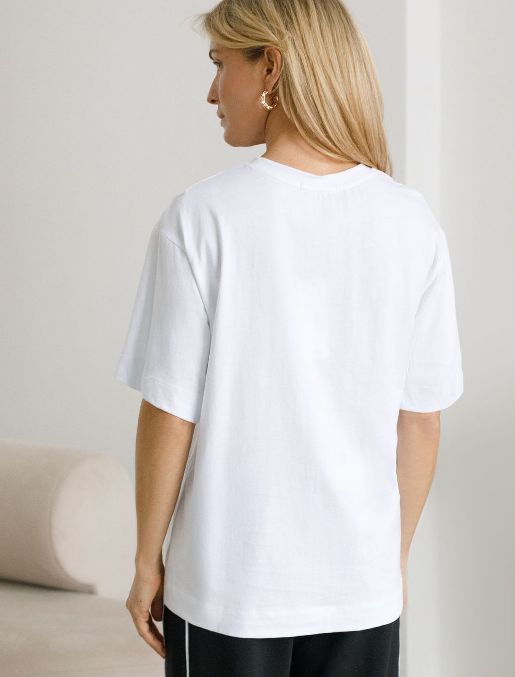 Футболка оверсайз с принтом из премиального 100% хлопка