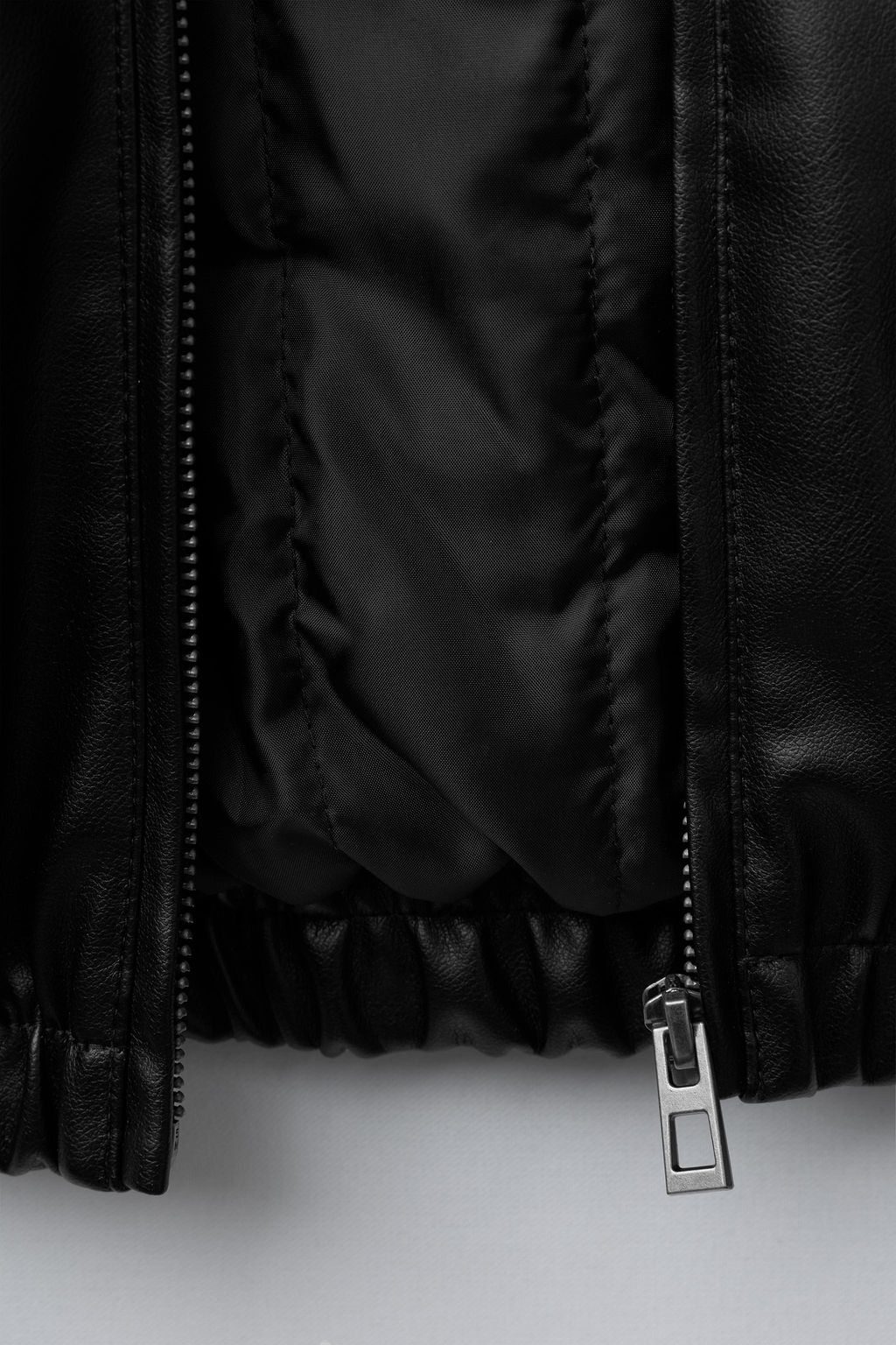 LEATHER-EFFECT BOMBER JACKET - Zara фото 8