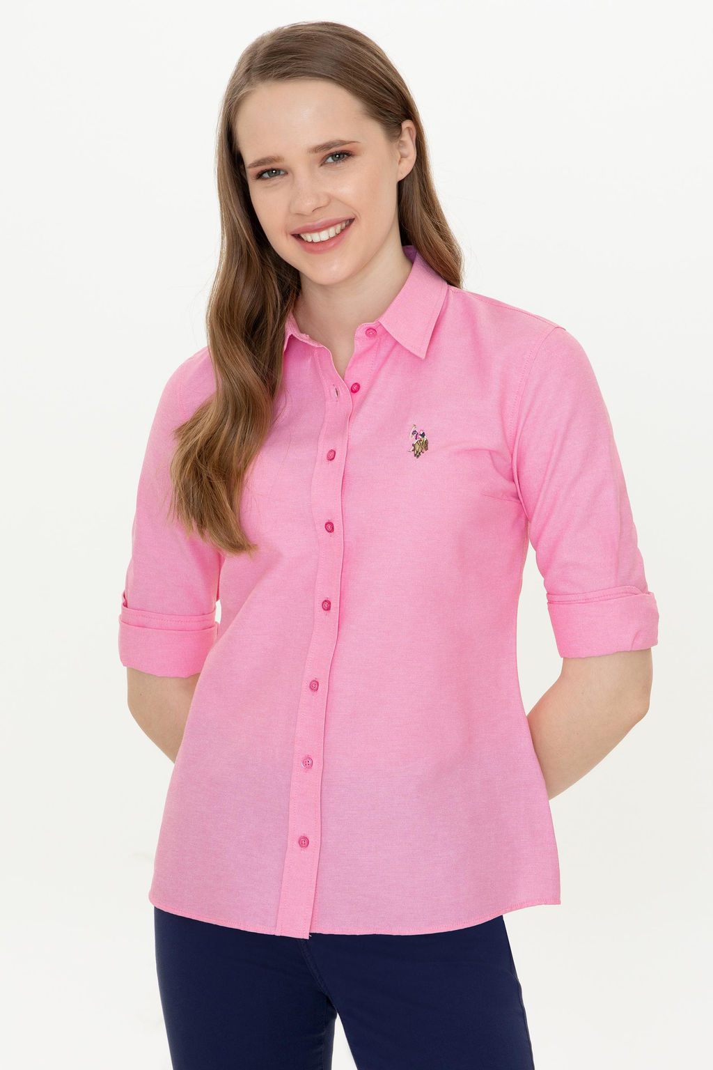 Kad_n Pembe Uzun Kollu Basic G_mlek