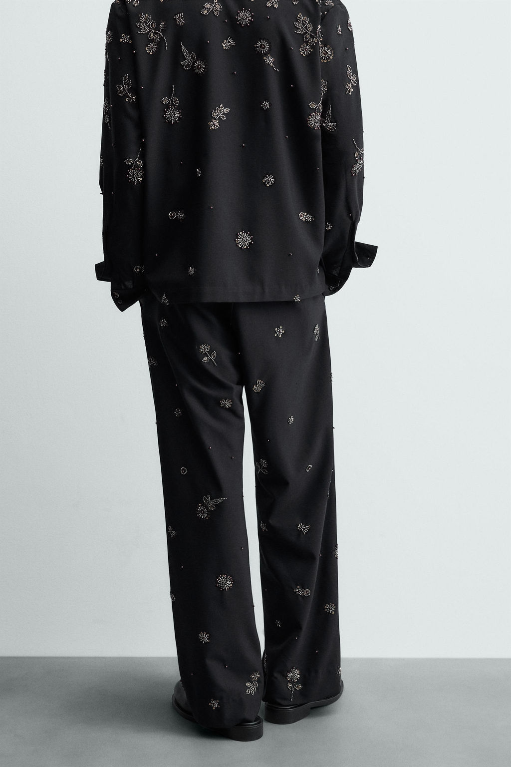 LIMITED EDITION RELAXED FIT SEQUIN TROUSERS - Zara фото 14