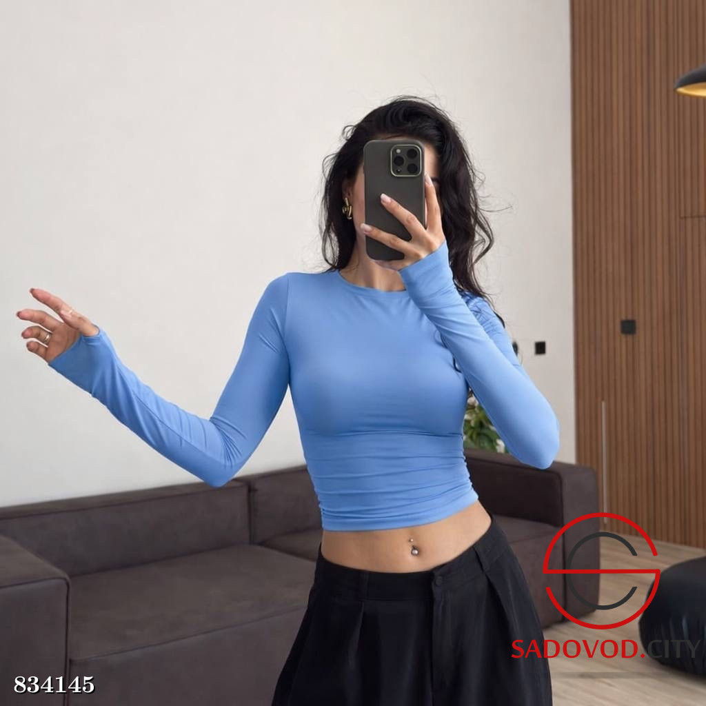 Лонгслив женский однотонный - Bruno фото 4