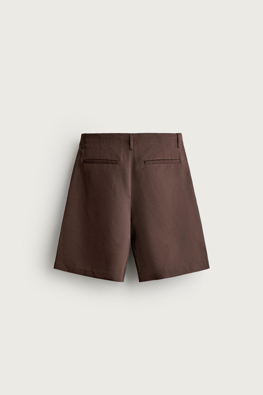 BERMUDA RELAXED FIT LINO - ALGOD?N PLIEGUES / Marr?n - Zara фото 4