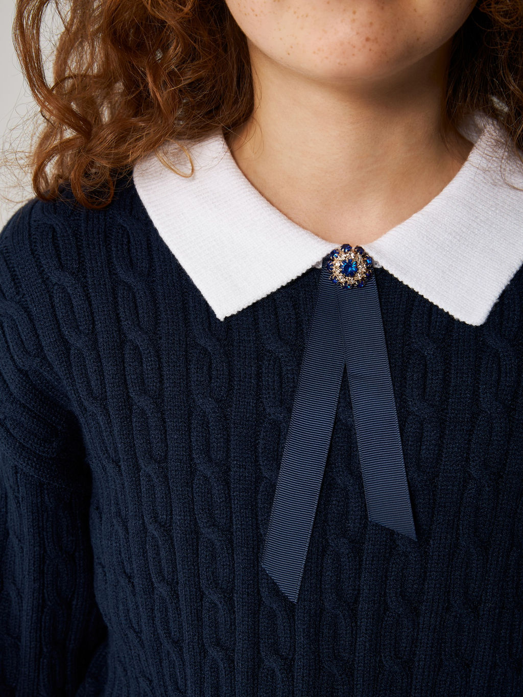 ACOOLA / Джемпер детский для девочек Sandra темно-синий фото 3