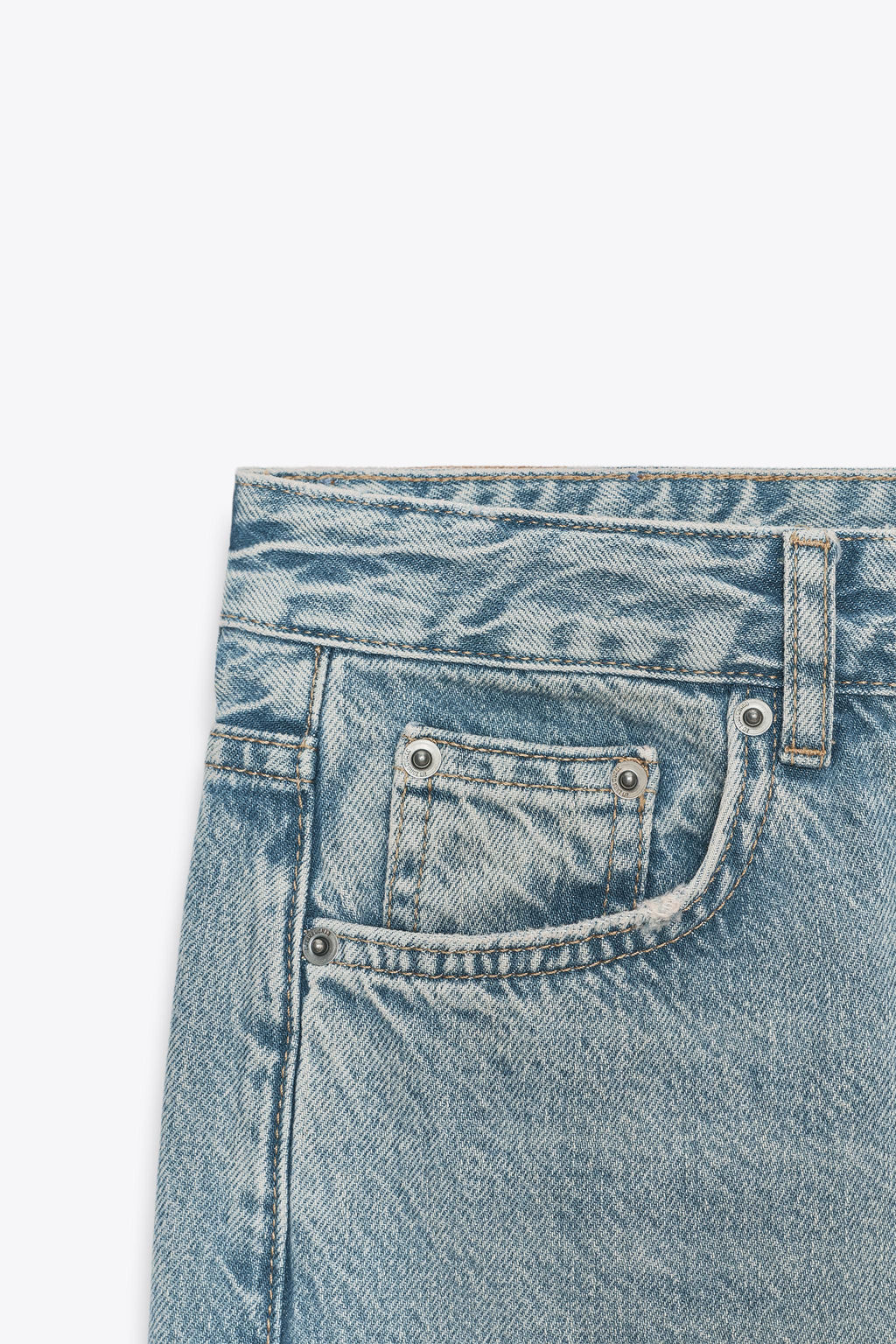 ZW COLLECTION RELAXED MID-WAIST JEANS - Zara фото 6