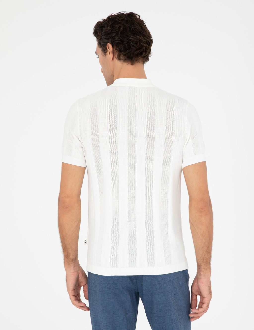 Кардиган узкого кроя цвета экрю из трикотажа - Cacharel фото 5