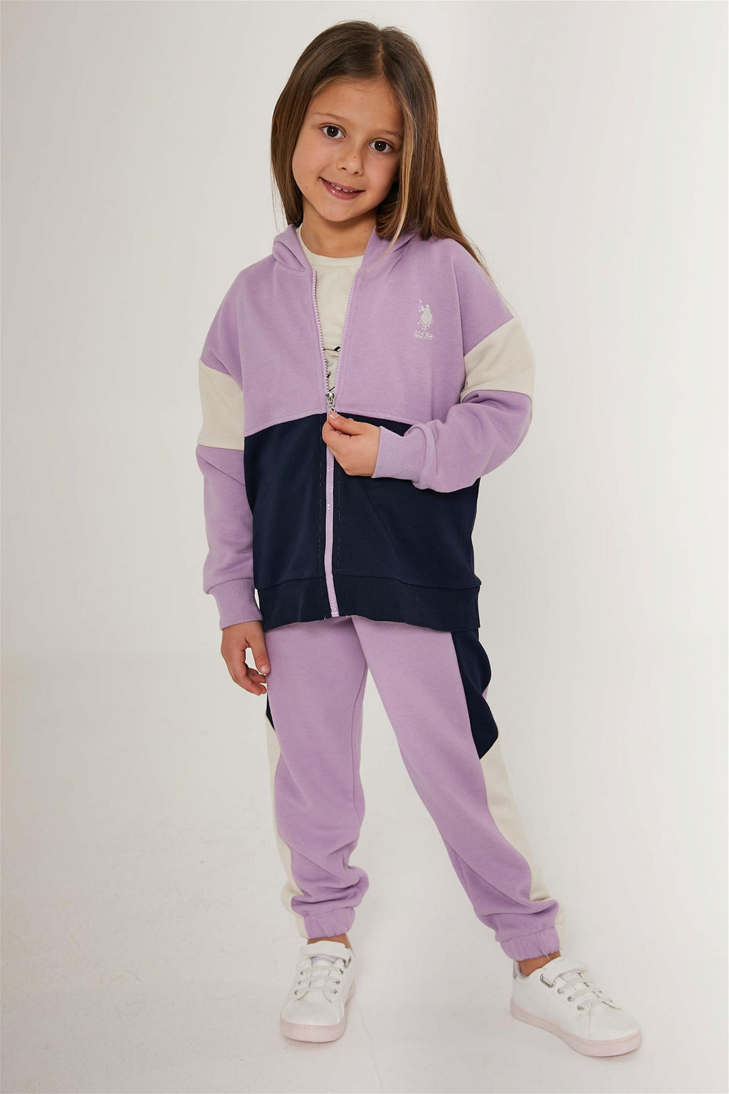 U. S. Polo Assn Пудровый пижамный комплект для девочки - U.s. polo assn фото 2