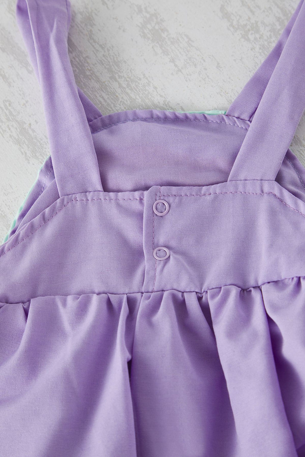 Lila K?z Bebek Pamuklu Gokkusag? Desenli Ask?l? Mini Bayraml?k Orme Elbise TKDSS25EL00077 - Trendyolmilla фото 3