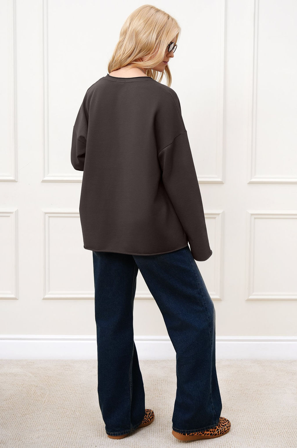 Женский лонгслив оверсайз из футера двухнитки Happyfox - Happy fox фото 6