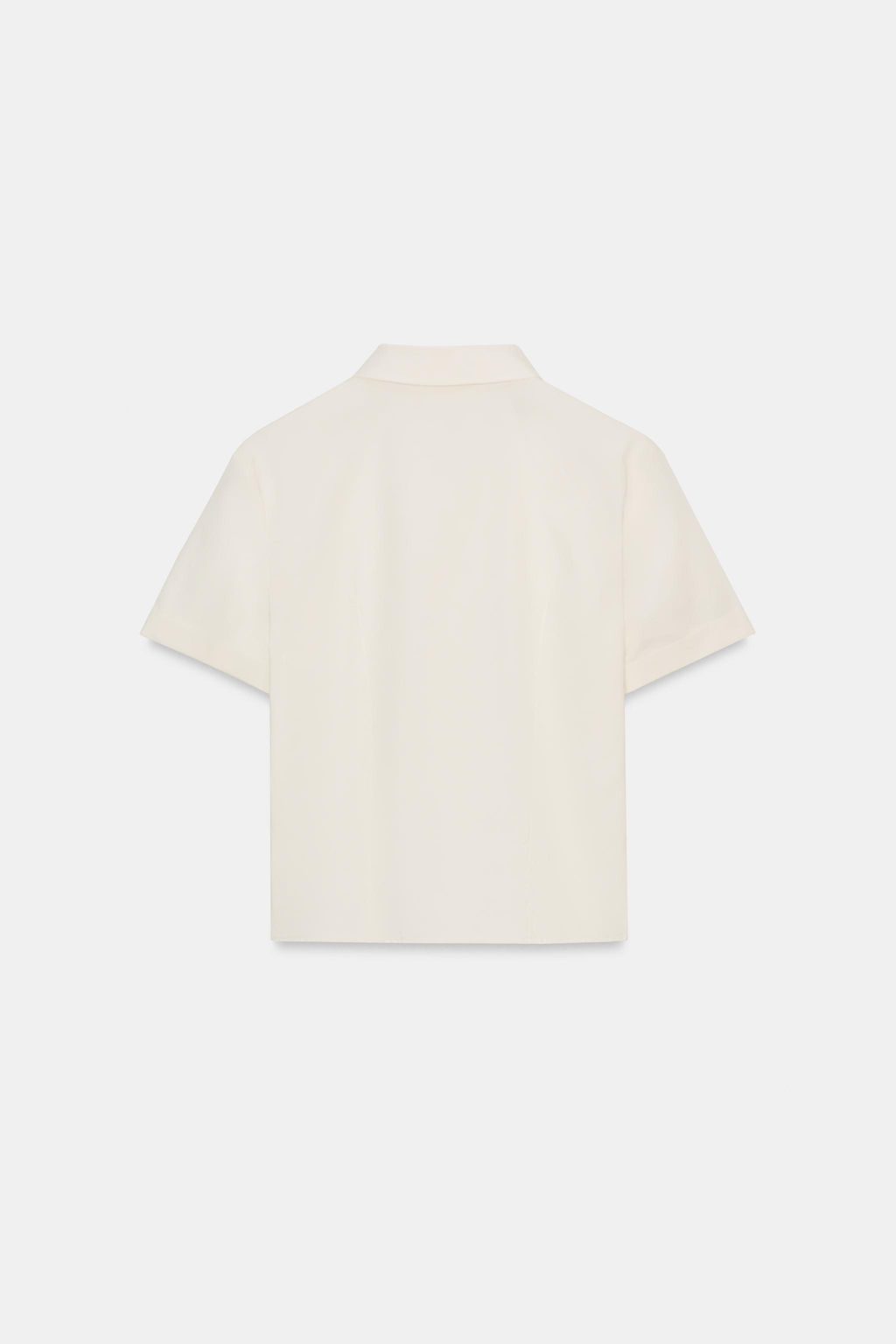 CAMISA POPEL?N VOLANTES TACHAS / Crudo - Zara фото 5