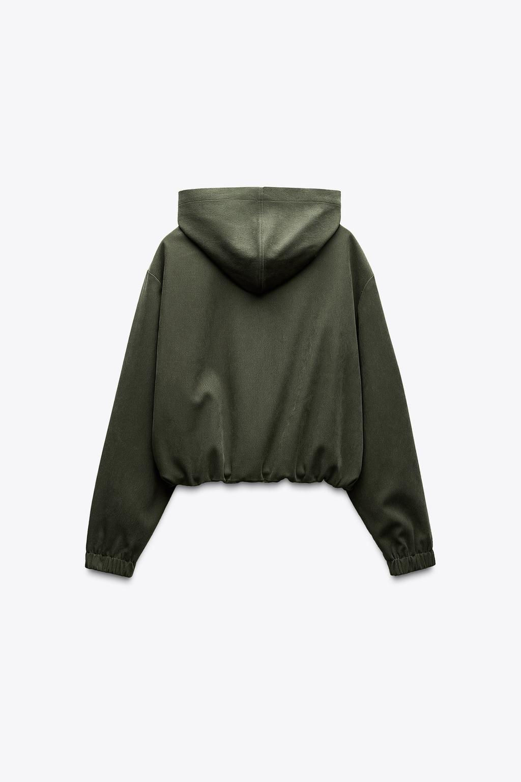 TEXTURED BOMBER JACKET WITH HOOD - Zara фото 11