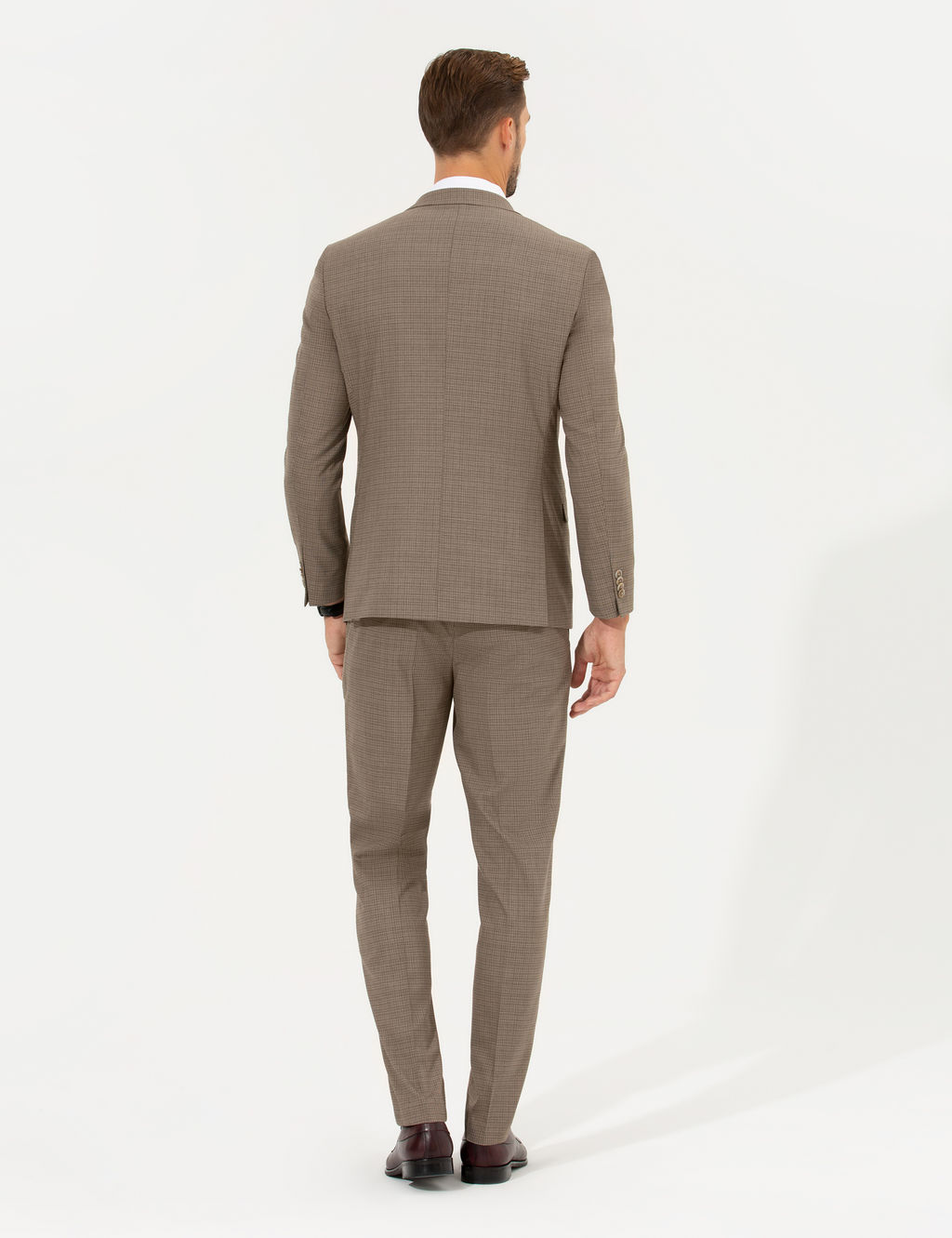 A__k Kahverengi Ex. Slim Fit Tak_m Elbise