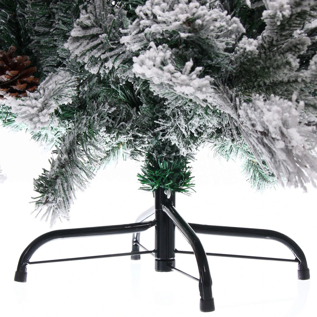 Елка "Заснеженная принцесса" 180 см, ПВХ, леска, резина с белым напылением (838 веток)