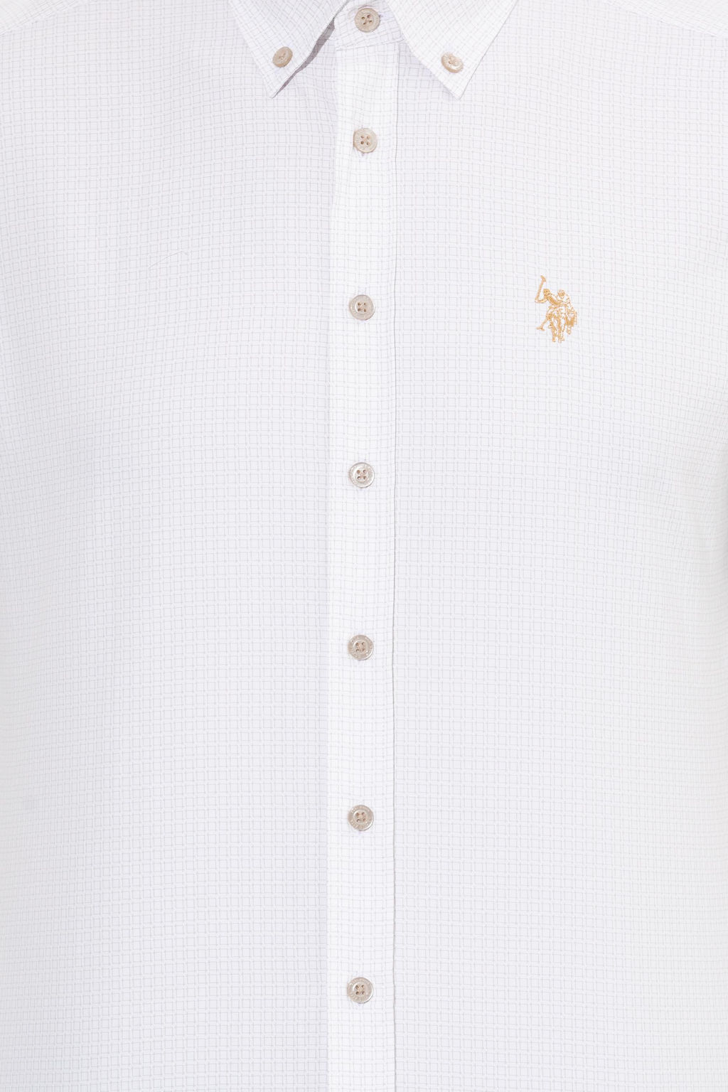 U. S. Polo Assn / Мужская белая рубашка с длинным рукавом - U.s. polo assn фото 6