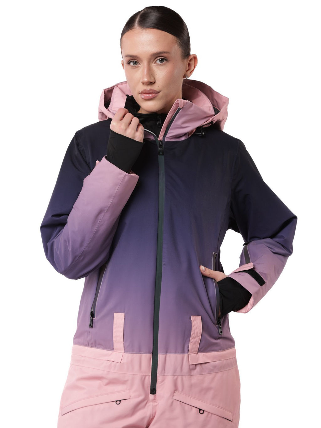 Комбинезон BB-0550 Розово-серый - Snow headquarter фото 38