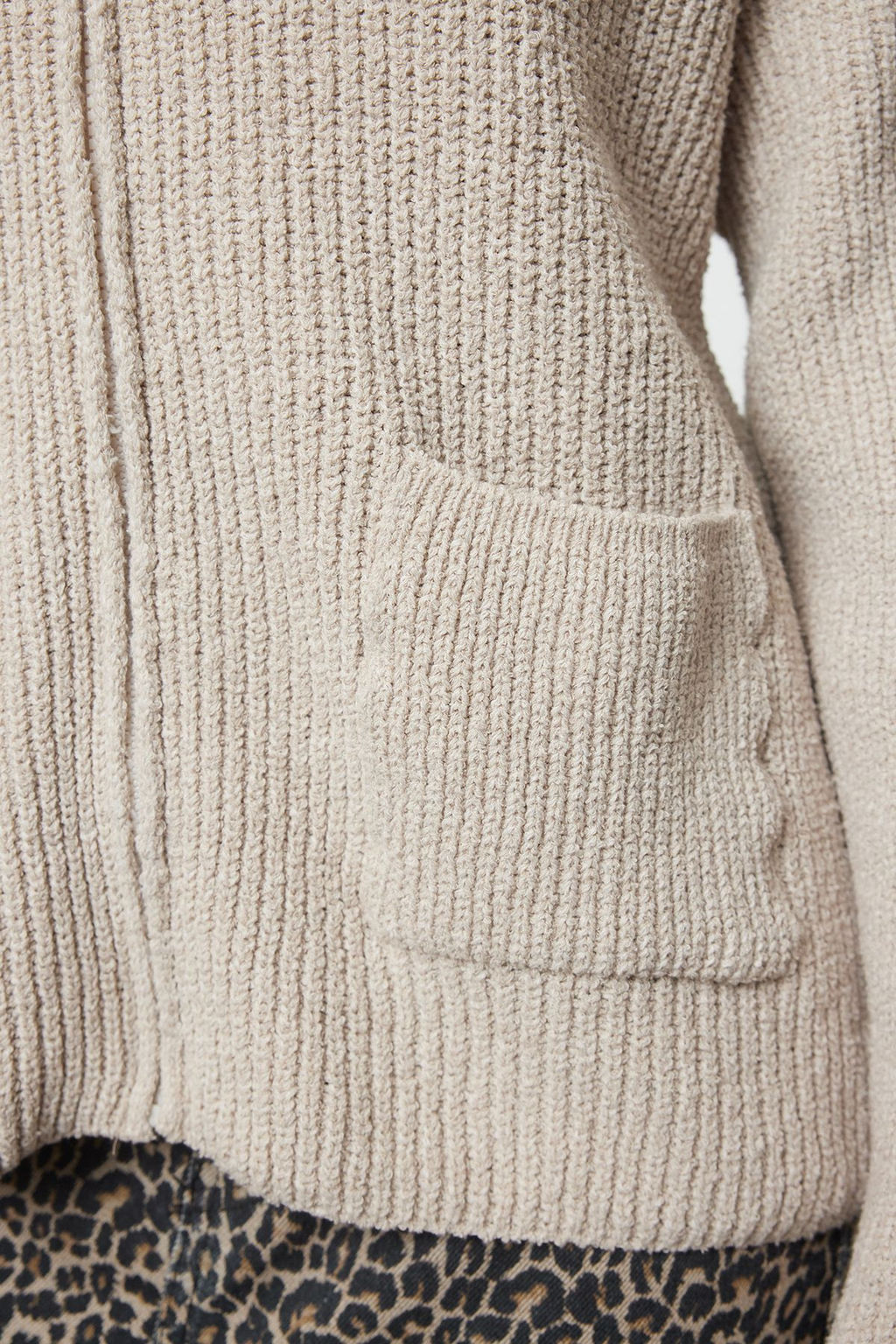 Tas More Sustainable Genis Kal?p Yumusak Dokulu Cep Detayl? Triko H?rka TWOAW25HI00314