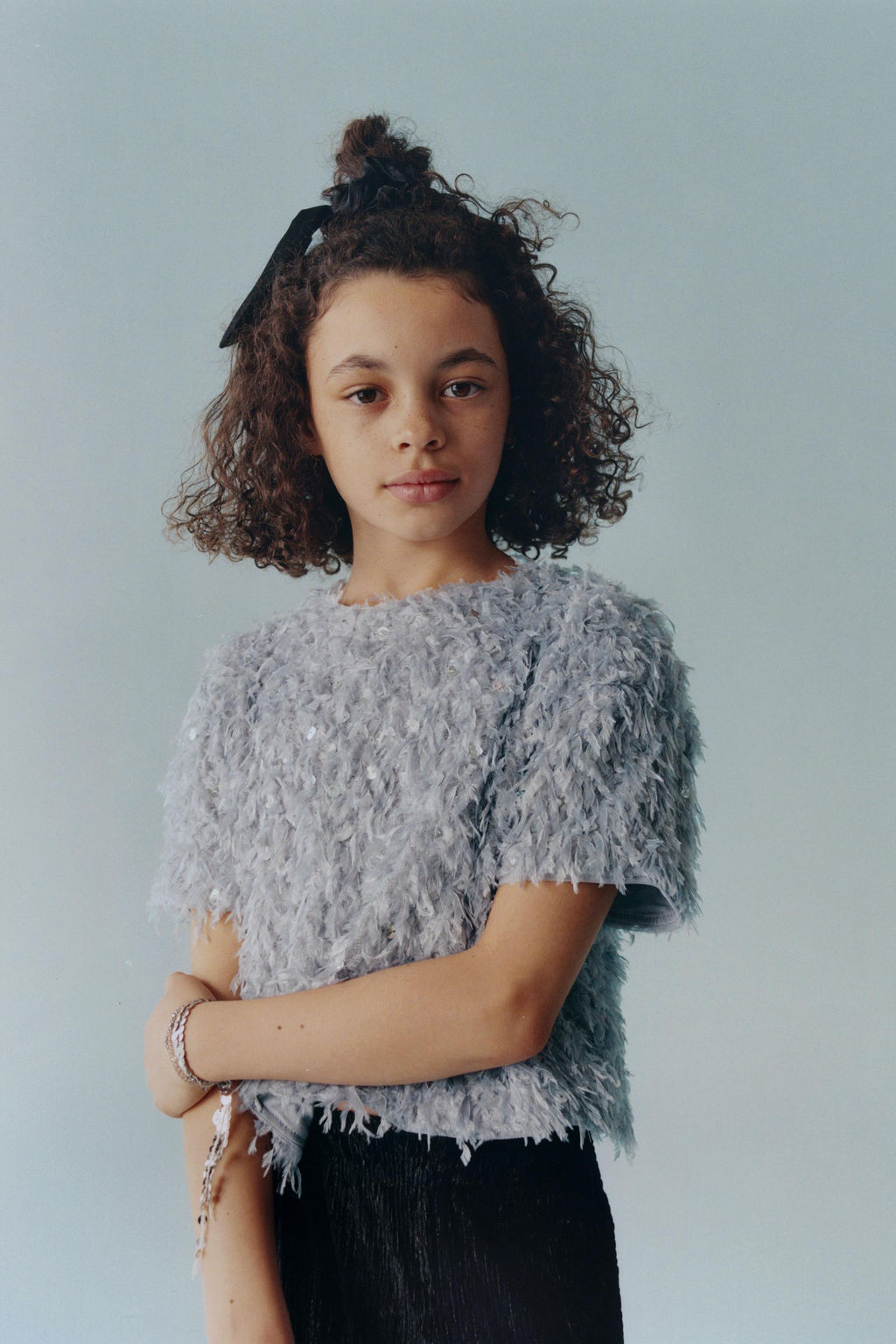 FEATHER AND SEQUIN T-SHIRT - Zara фото 5