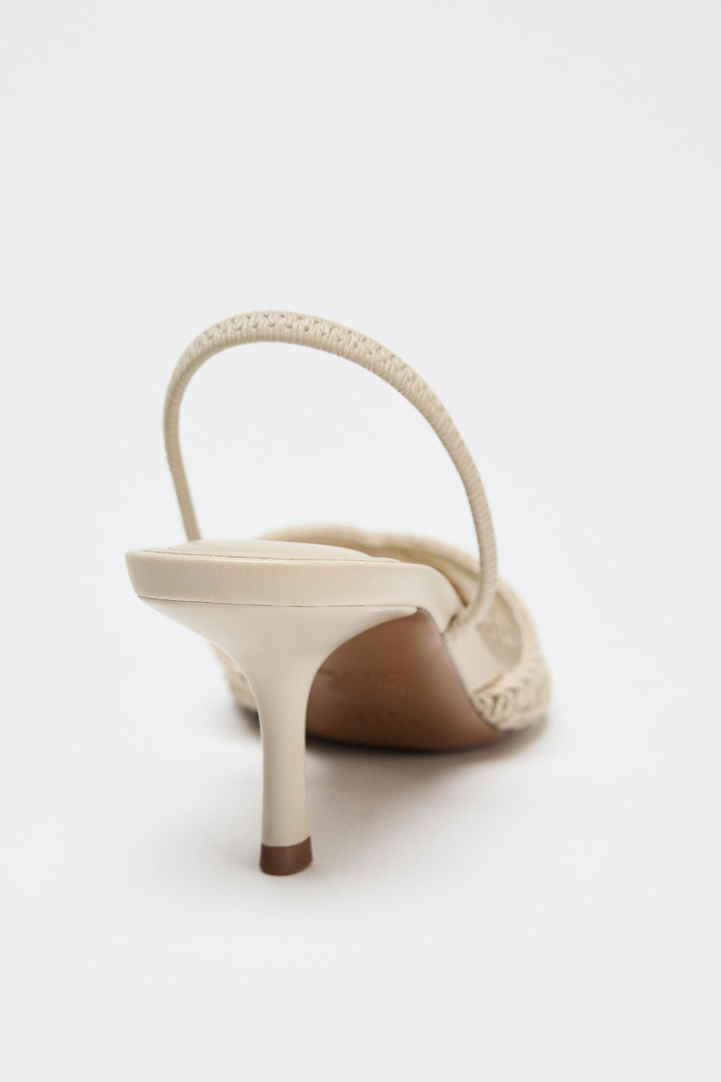 BRAIDED SLINGBACK HEELS - Zara фото 12