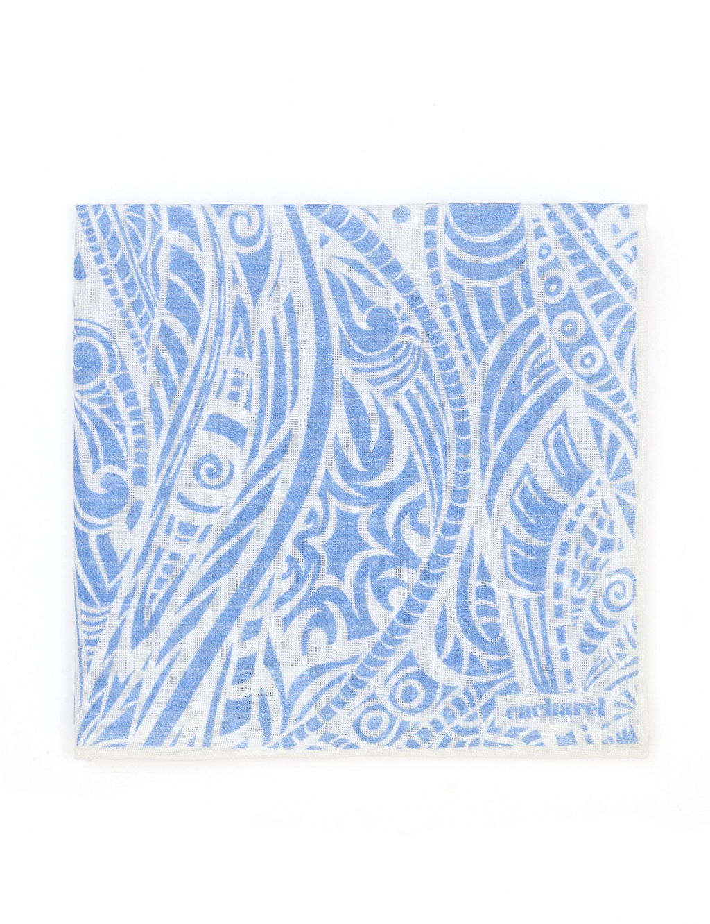 Синий льняной платок