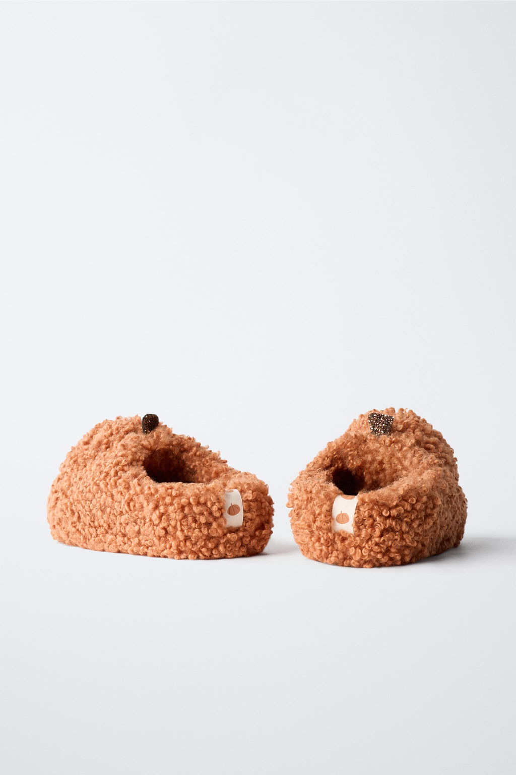 FAUX SHEARLING PUMPKIN SLIPPERS - Zara фото 5
