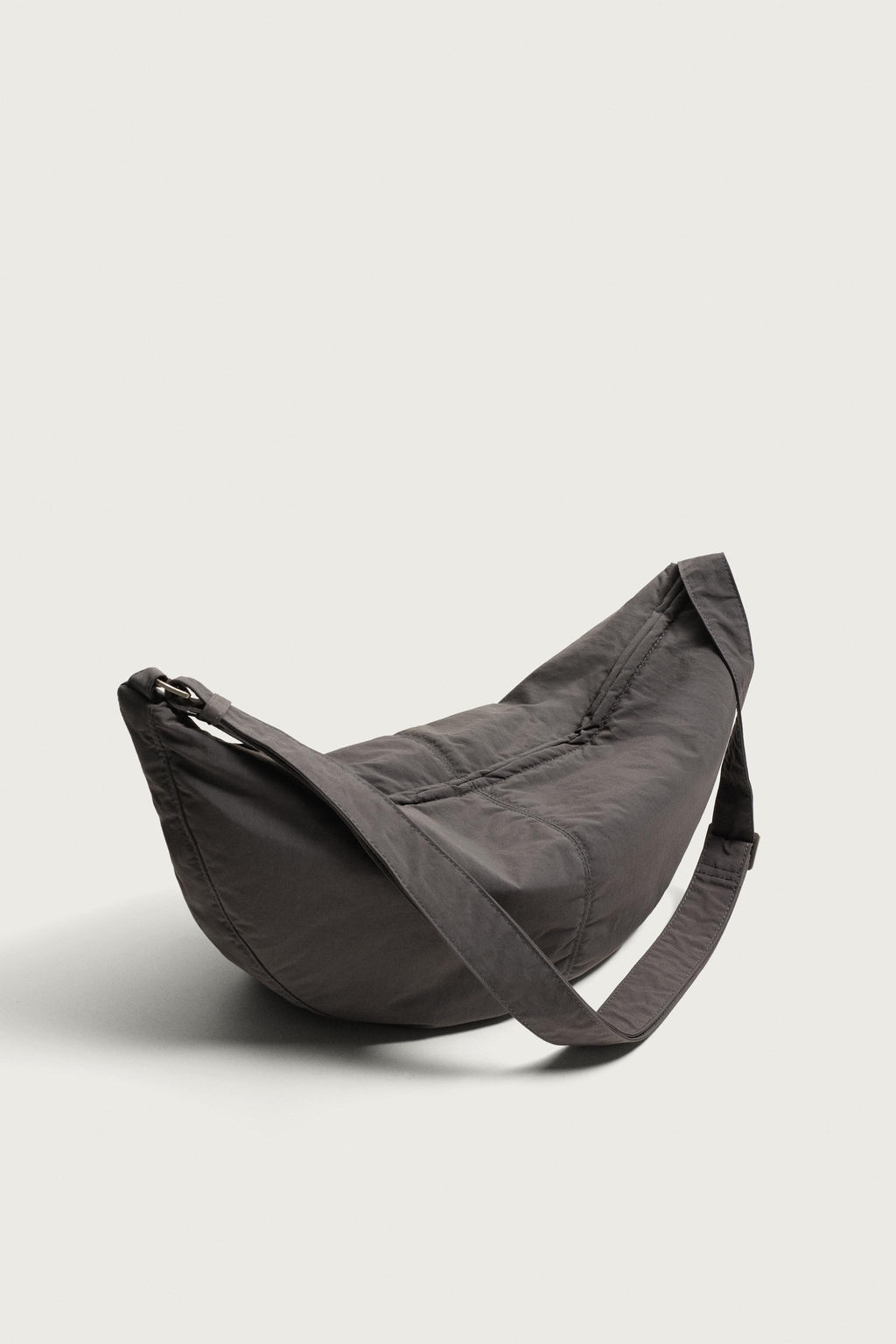BOLSO HOMBRO NYLON M / Gris Topo - Zara фото 2