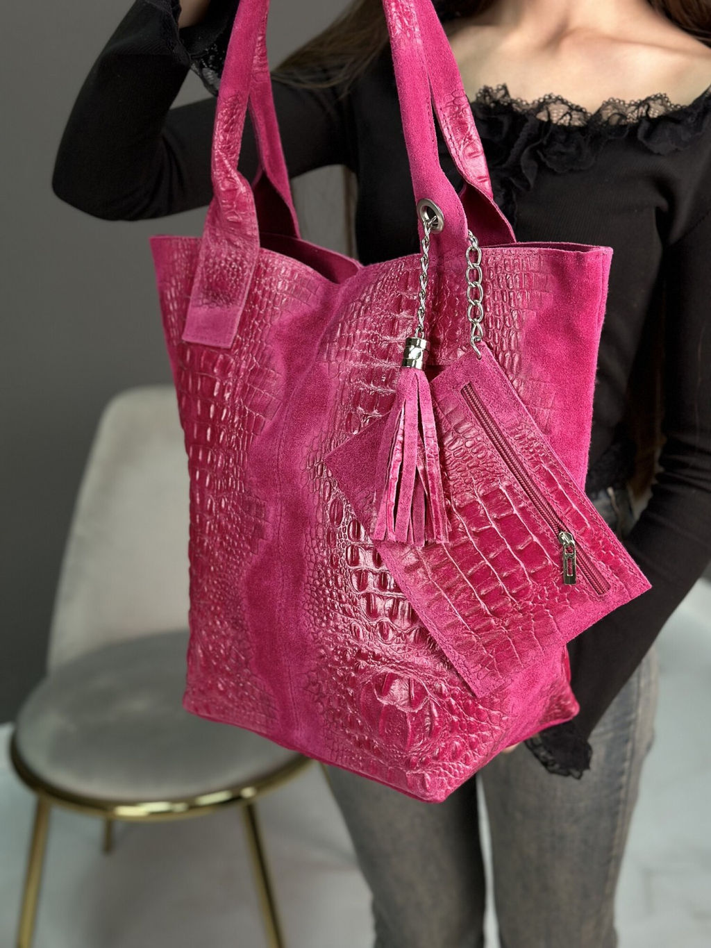 Сумка женская из телячьей кожи