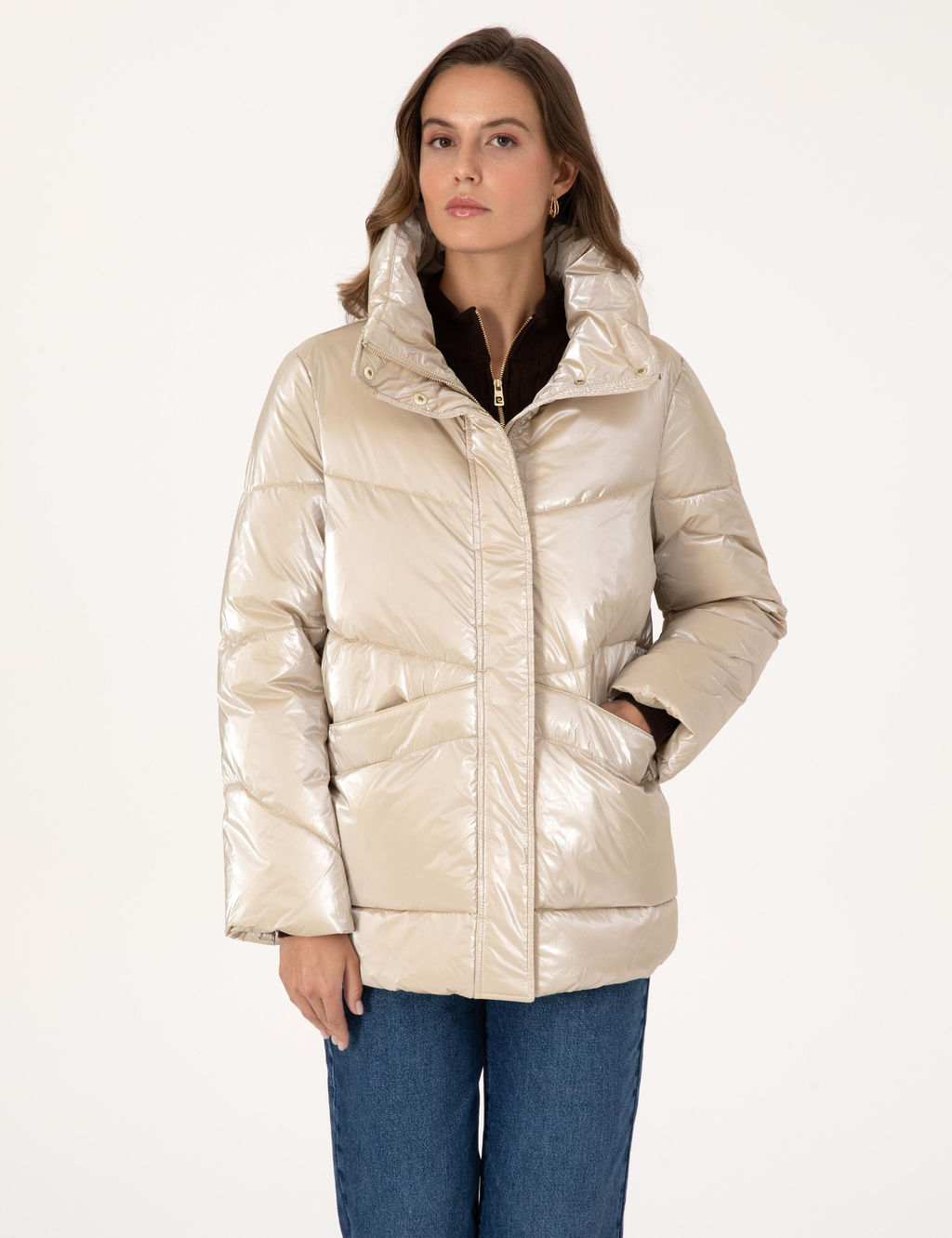 Bej Comfort Fit Mont