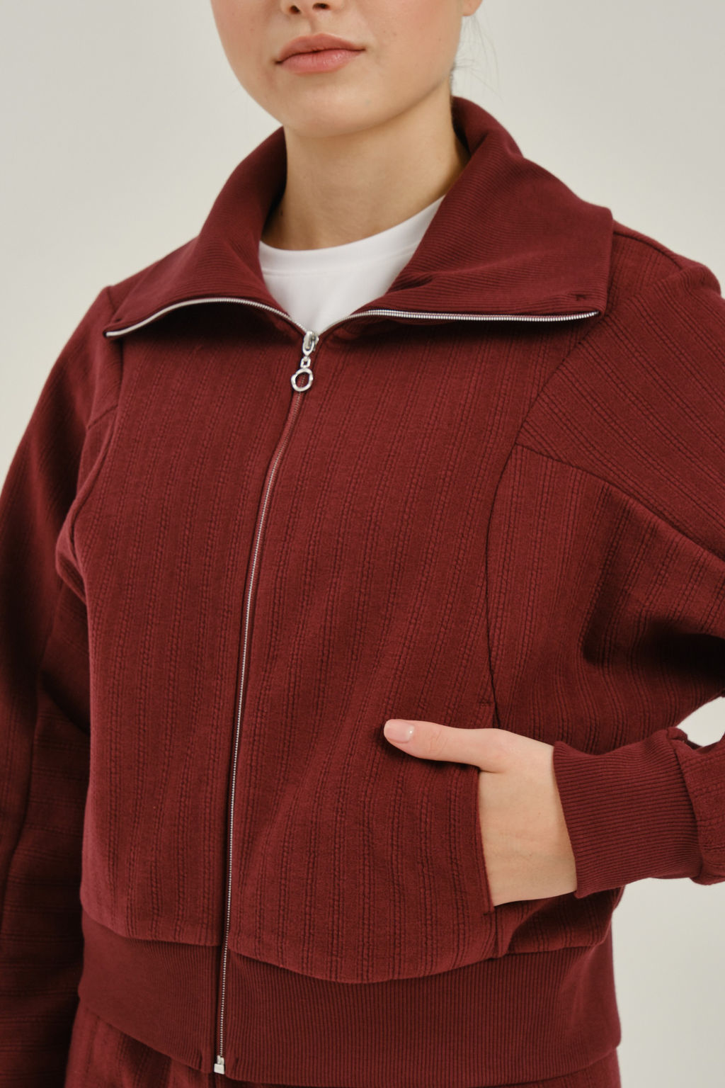 Олимпийка Бордовый COMMUTE Knit Track Top - Anta фото 6