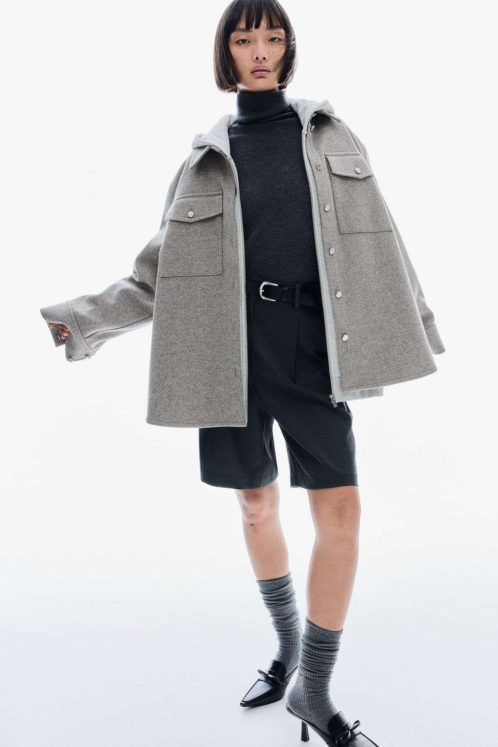Chaqueta camisera oversize