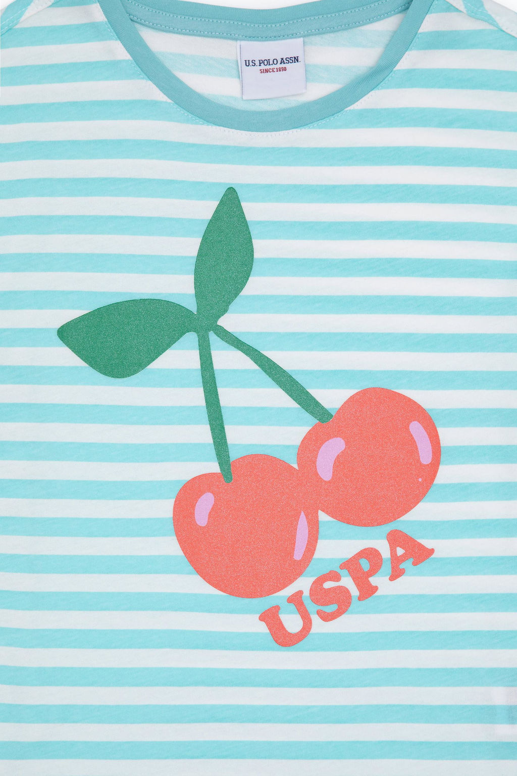 U. S. Polo Assn / Мятная футболка с круглым вырезом для девочек - U.s. polo assn фото 3