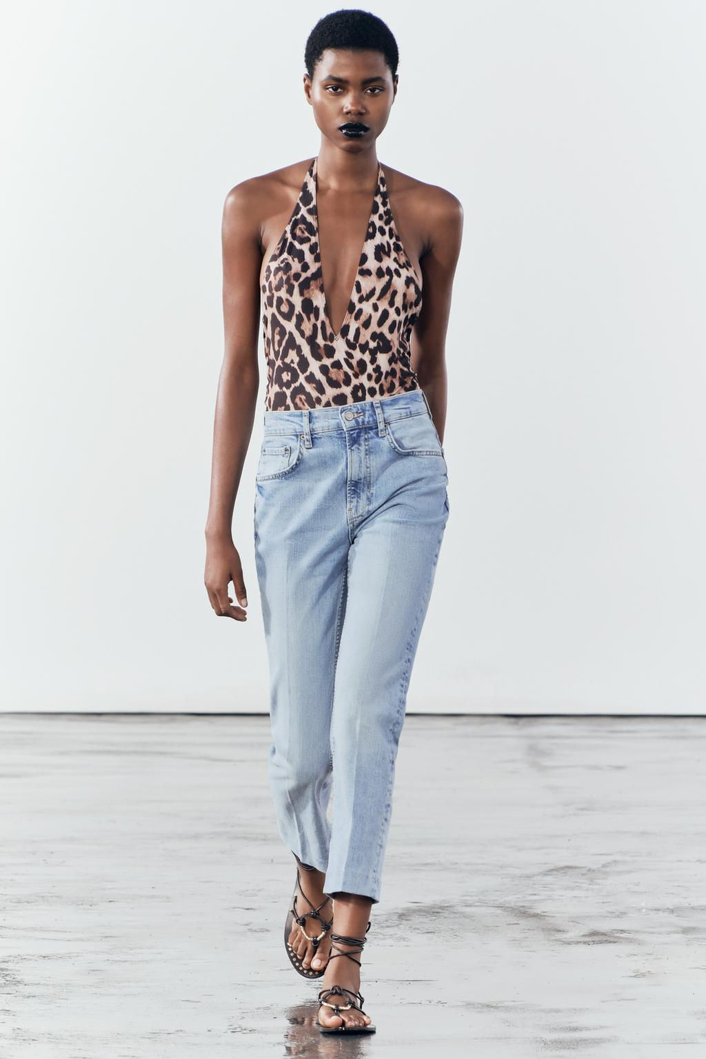 ZW COLLECTION BOOTCUT HIGH-WAIST CROPPED JEANS - Zara фото 7