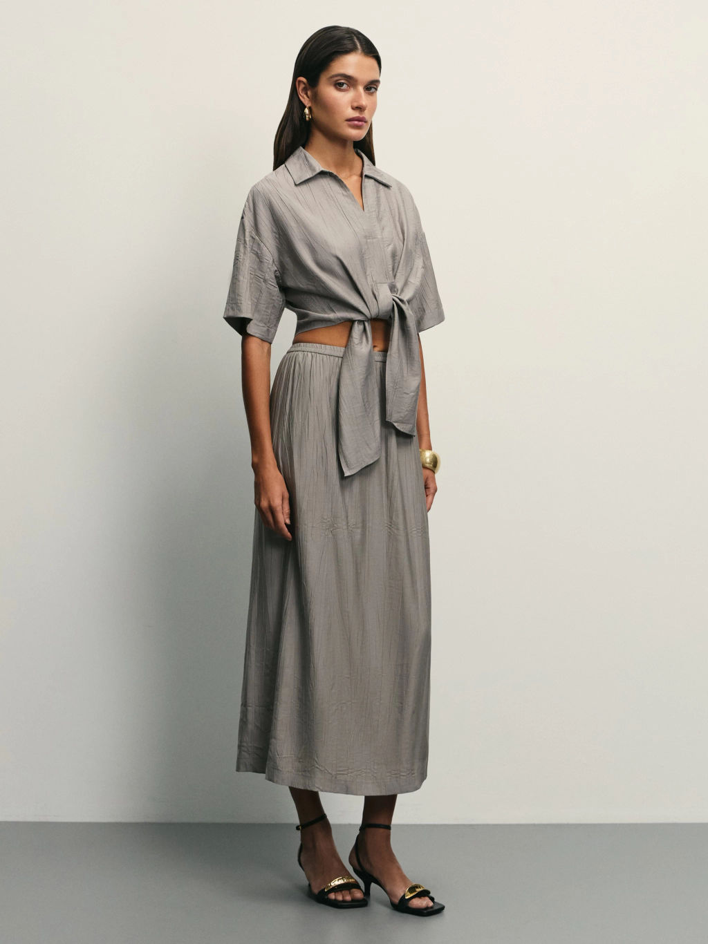 Блузка из вискозы с завязками / Zarina  фото 2