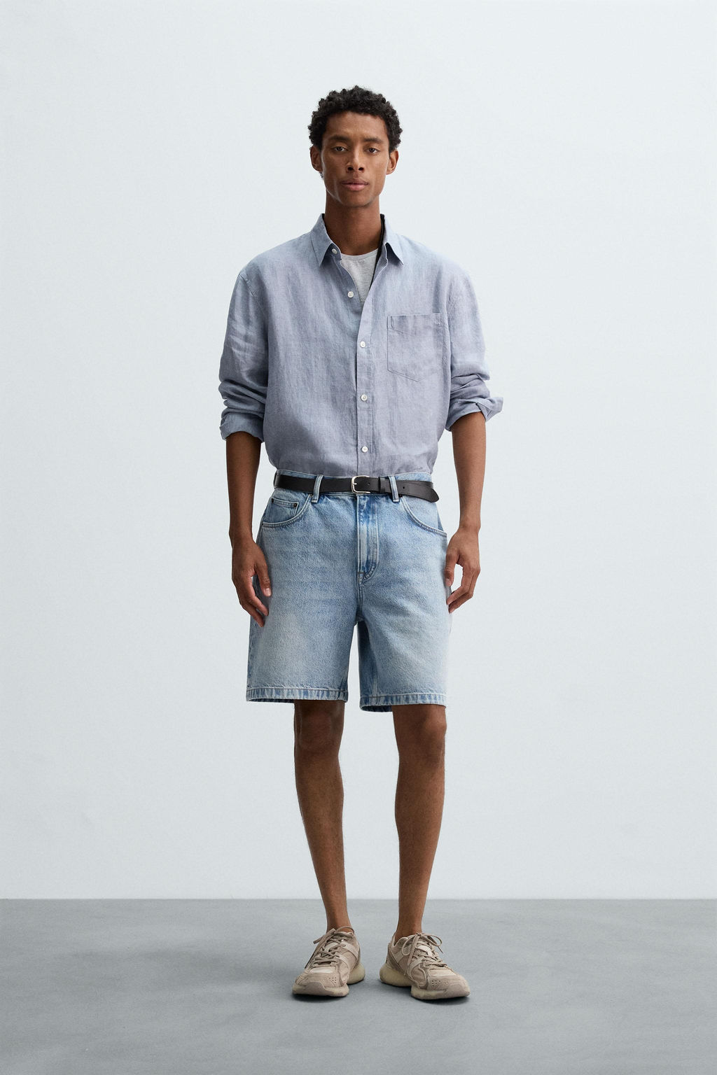 REGULAR FIT DENIM BERMUDA SHORTS - Zara фото 19