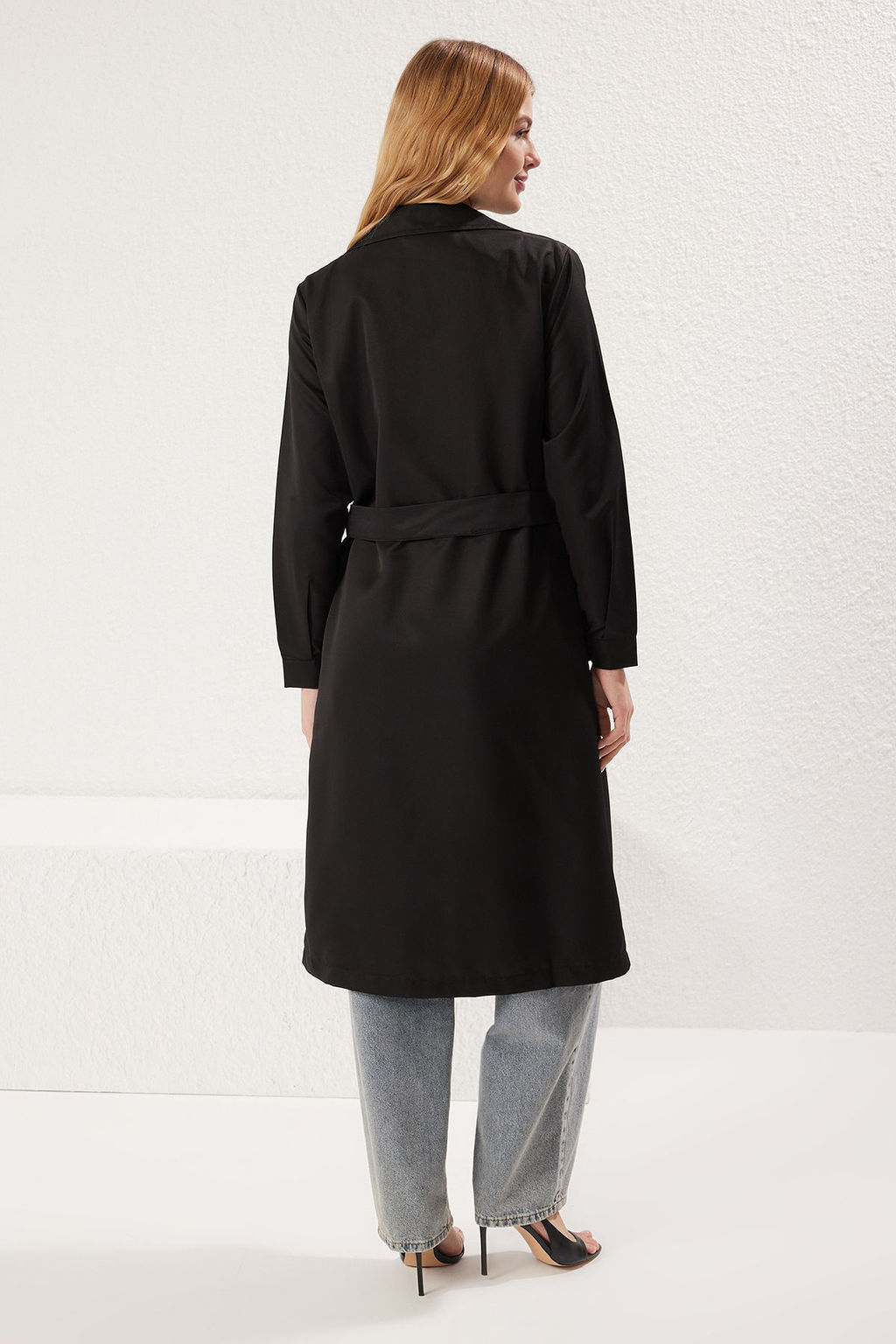 Trendyolmilla Bej Kusakl? Su Itici Uzun Trenckot TWOAW24TR00003  фото 5