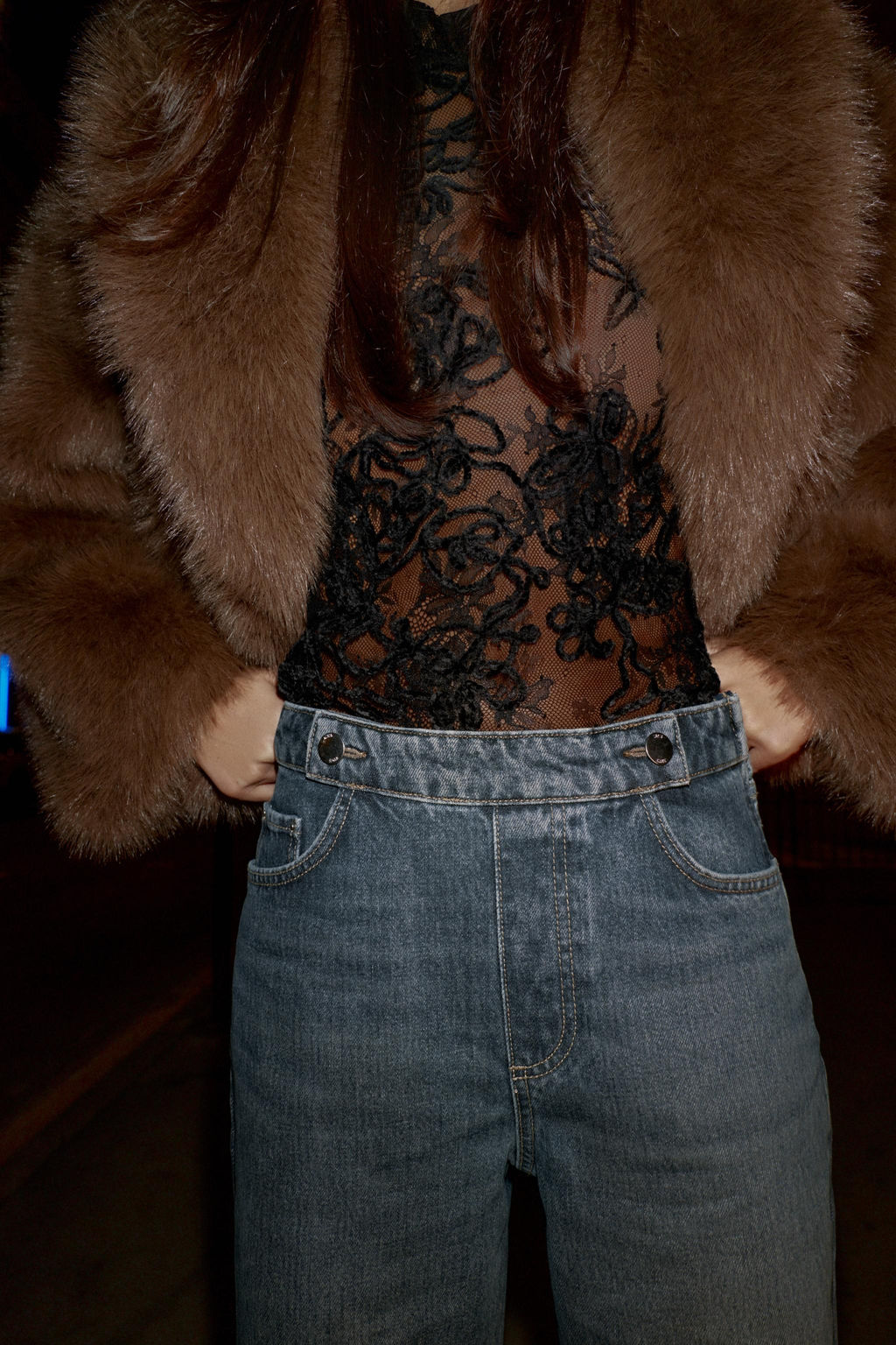 Z1975 FLARE MID-WAIST JEANS WITH BUTTONS - Zara фото 8