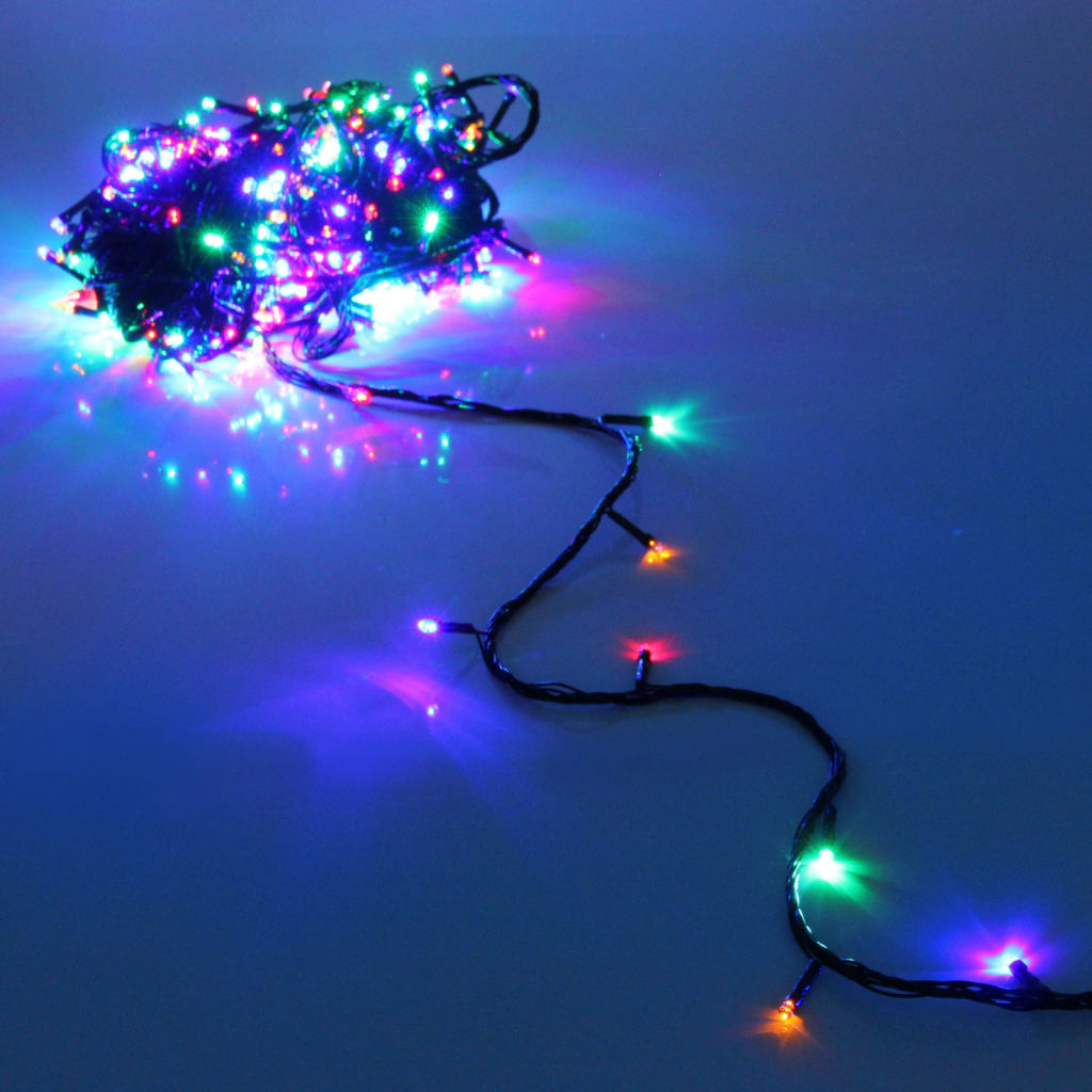 Цена за 2 шт. Гирлянда для дома 7,5м 80 ламп LED зелёный пров.,8 реж, IP-20, Мультицвет