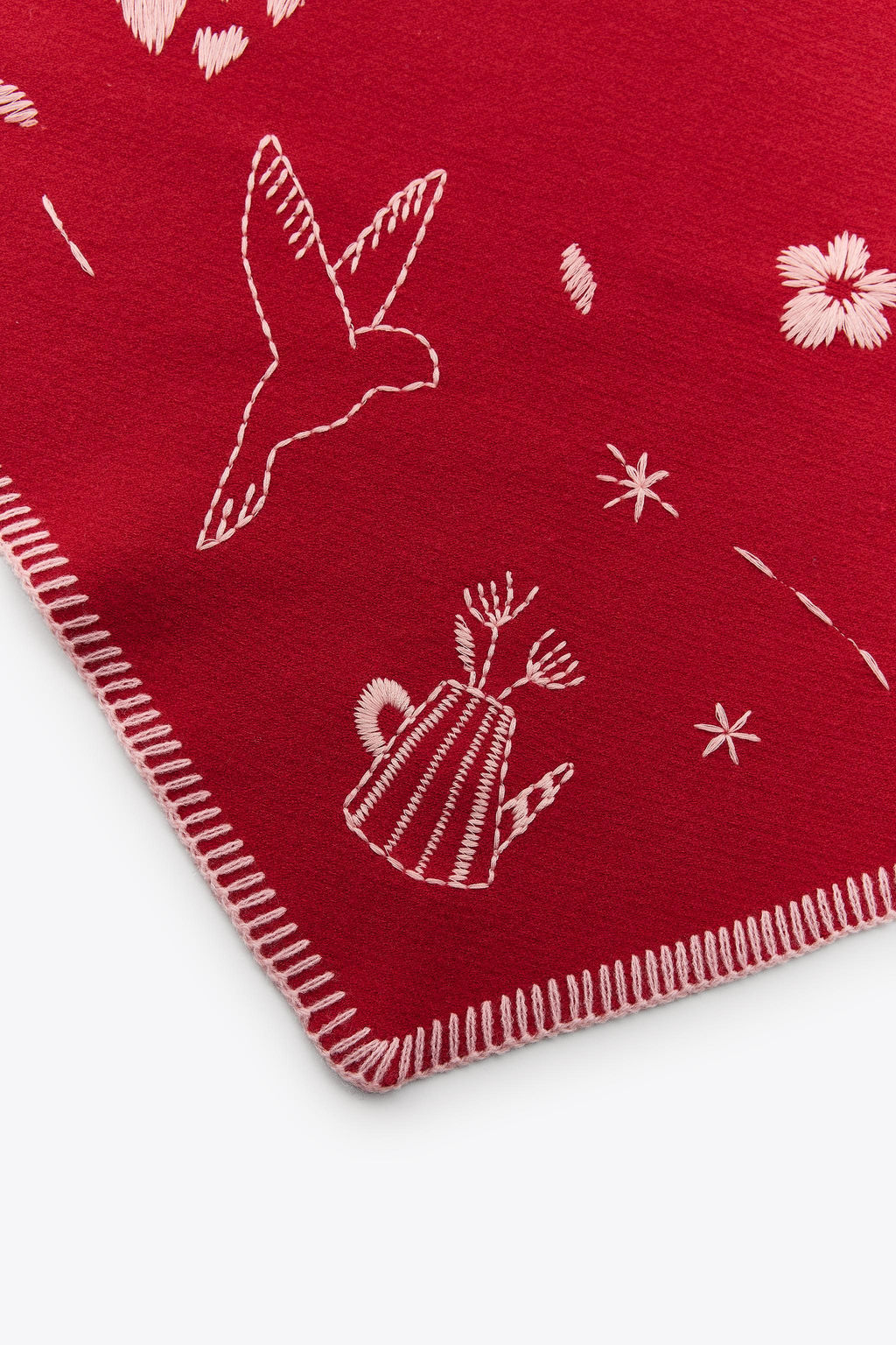 MAXI EMBROIDERED KNIT BANDANNA - Zara фото 4