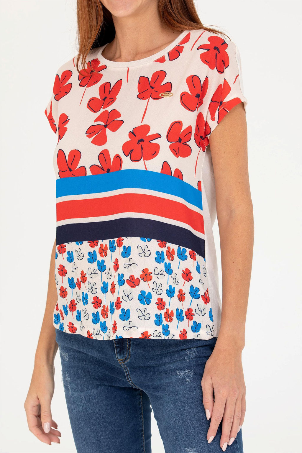 U. S. Polo Assn Женская кремовая футболка с круглым вырезом - U.s. polo assn фото 13