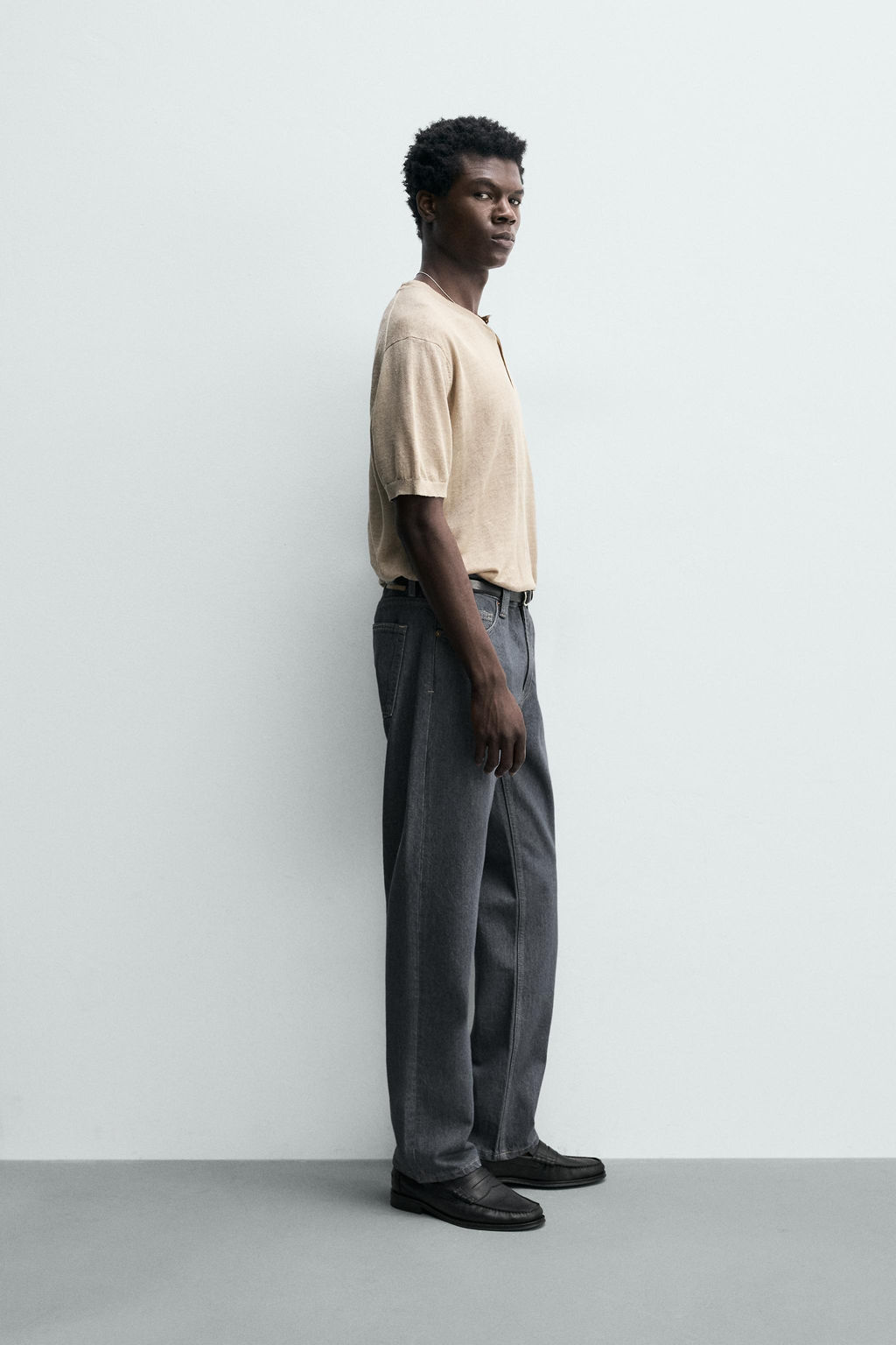 JEANS STRAIGHT FIT / Gris - Zara фото 4