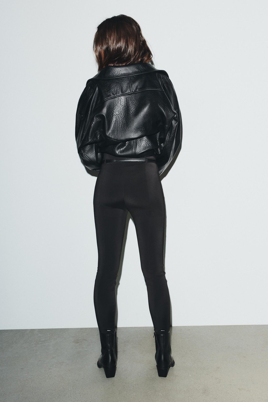 HIGH-WAIST LEGGING TROUSERS WITH BELT - Zara фото 5