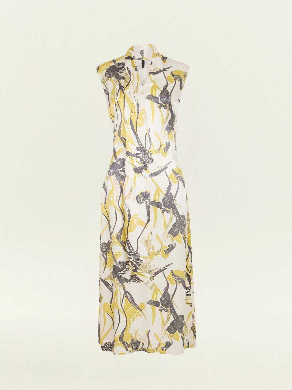 Платье миди из 100% вискозы с цветочным принтом, PL1740/narcis