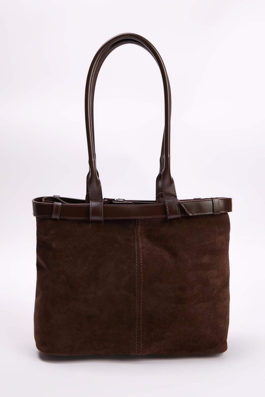 Koyu Kahverengi Hakiki Suet Kad?n Midi Boy Omuz Cantas? TAKAW26OC00086 - Trendyolmilla фото 5