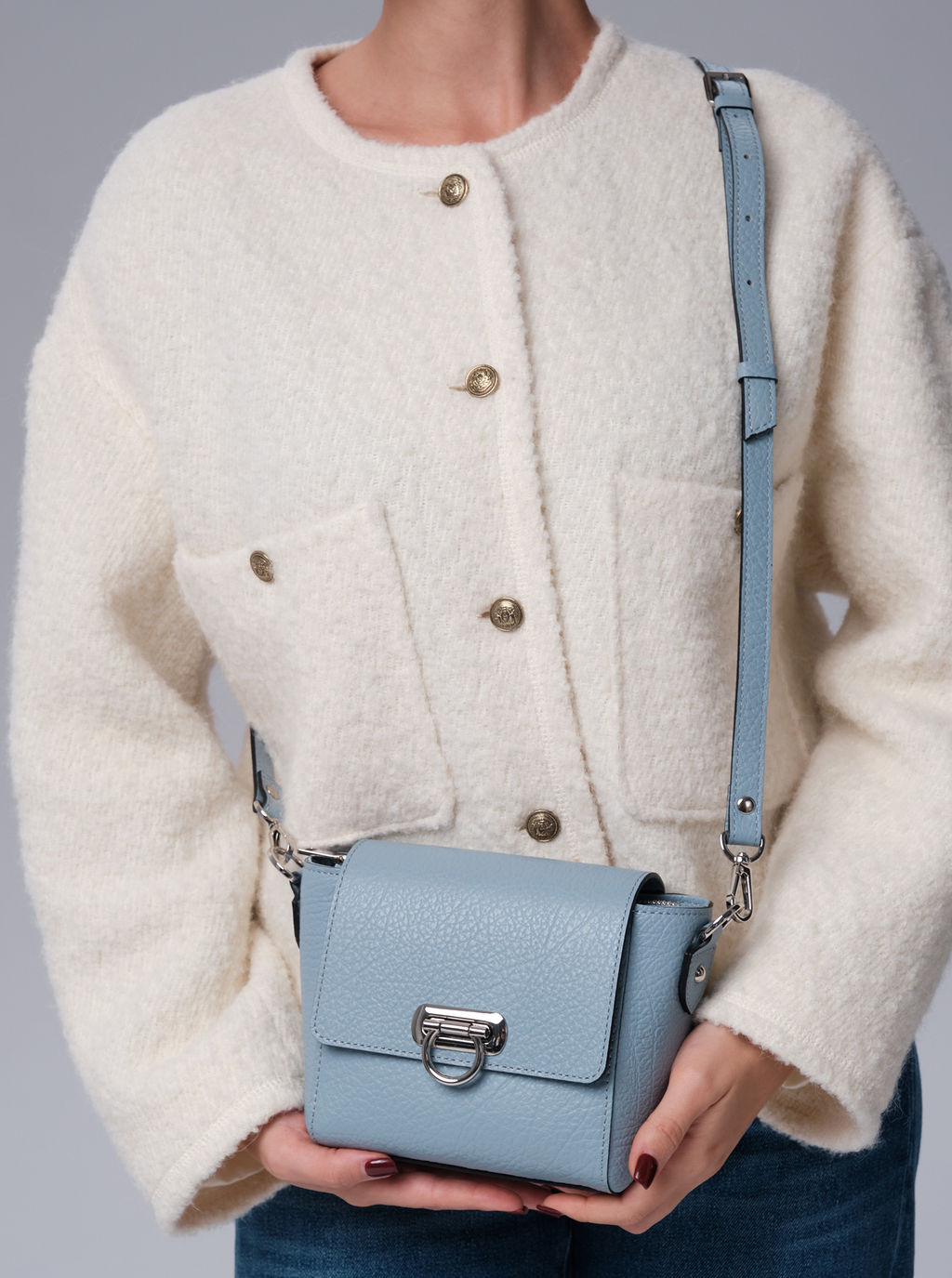 Сумка кросс-боди Azaro 3520 серое небо/соло