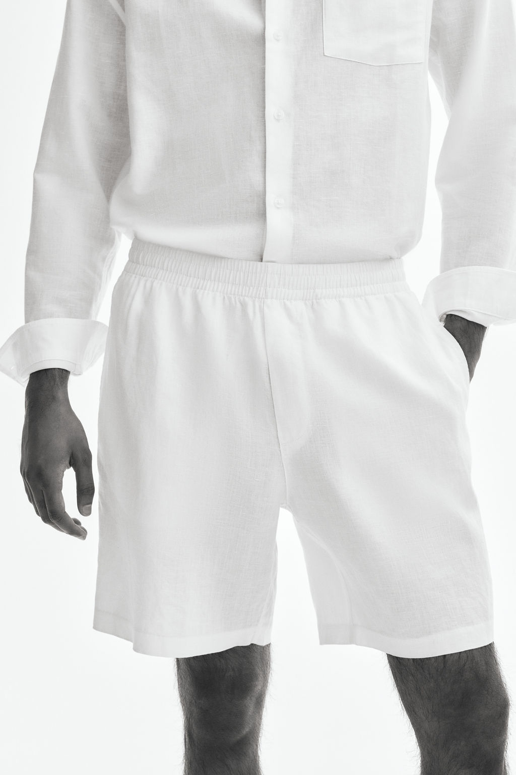 Pantal?n corto de lino Relaxed Fit - H&m фото 11