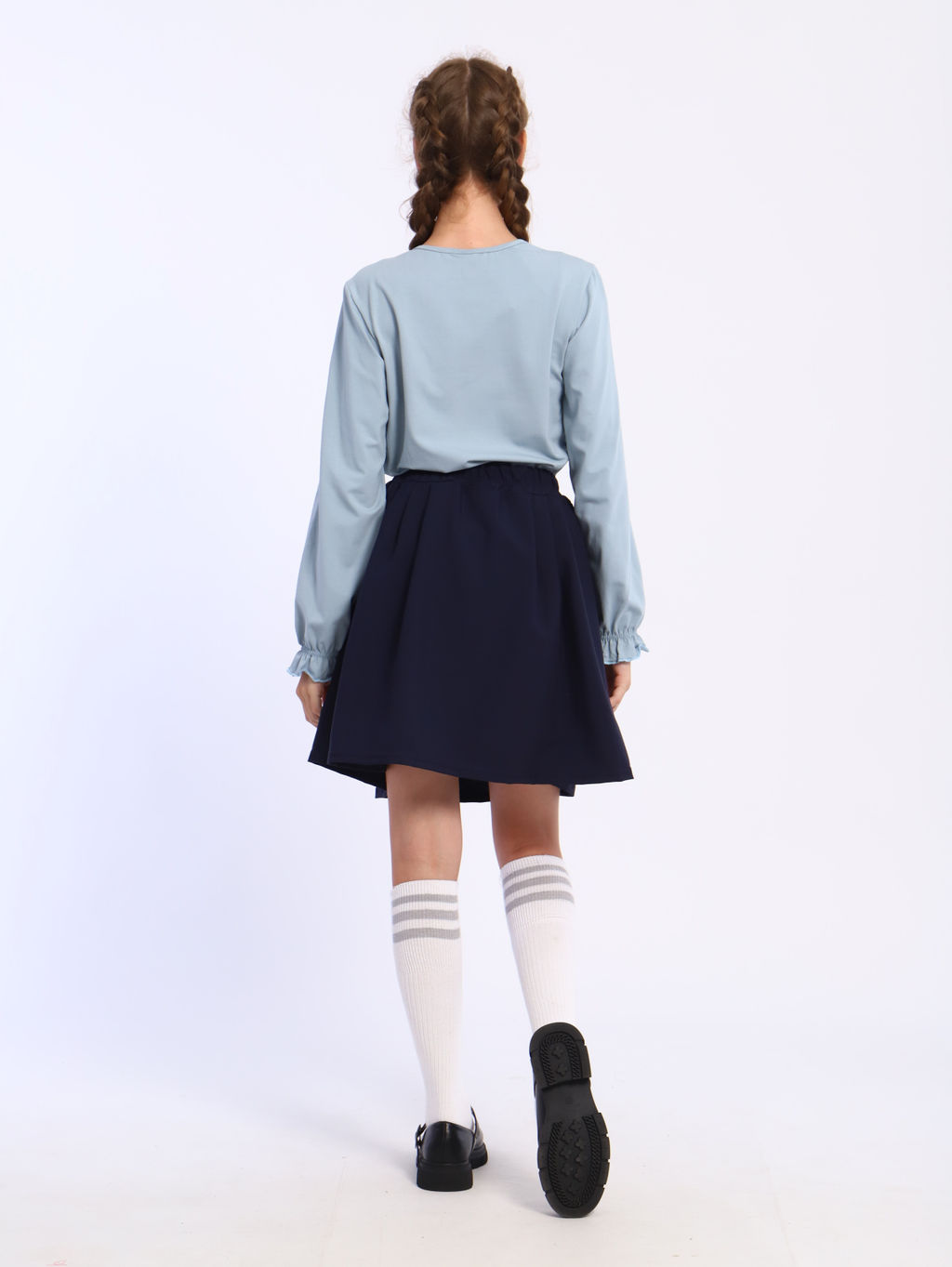 Лонгслив Анечка серо-голубой Ладошки  фото 6