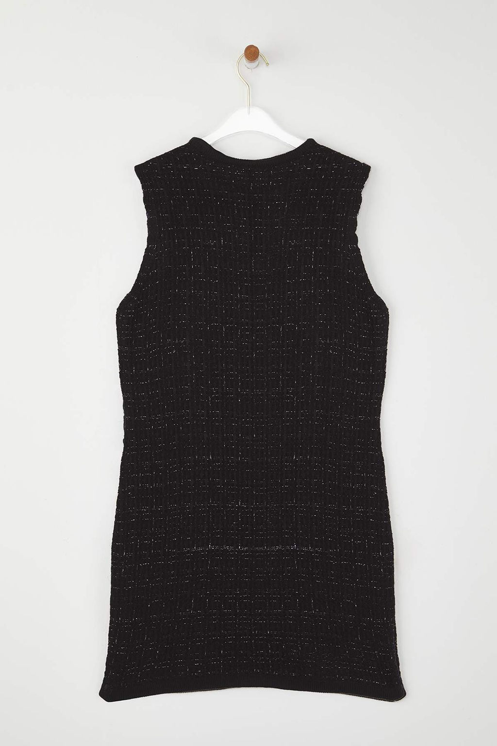 Trendyolmilla Siyah Tuvit Gorunumlu Triko Mini Elbise TWOAW25EL00542  фото 16